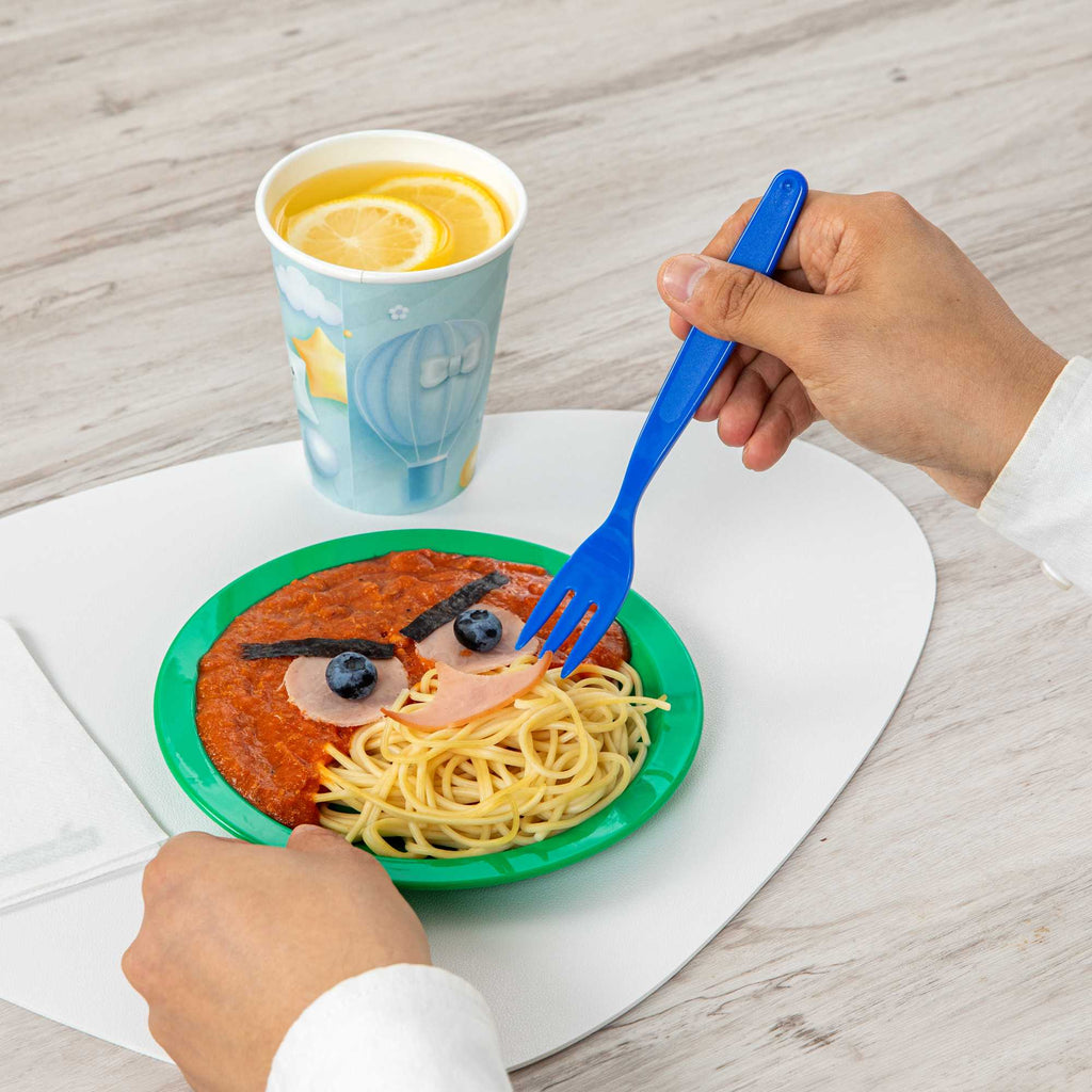 RW Kids Blue Plastic Fork - 6 3/4" - 10 count box