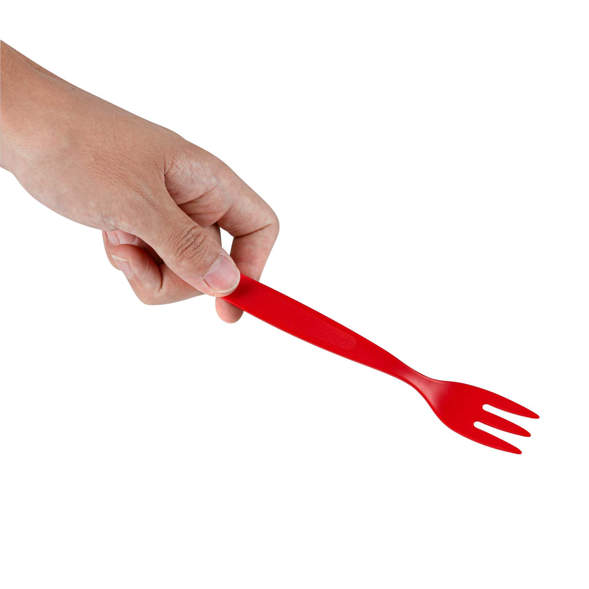 RW Kids Red Plastic Fork - 6 3/4" - 10 count box