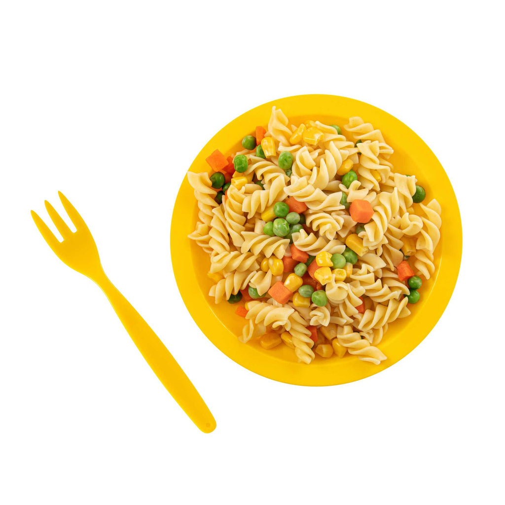 RW Kids Yellow Plastic Fork - 6 3/4" - 10 count box