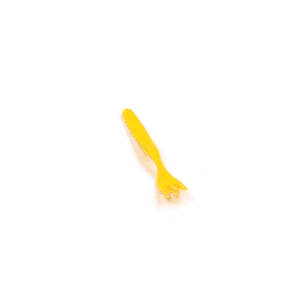 RW Kids Yellow Plastic Fork - 6 3/4" - 10 count box