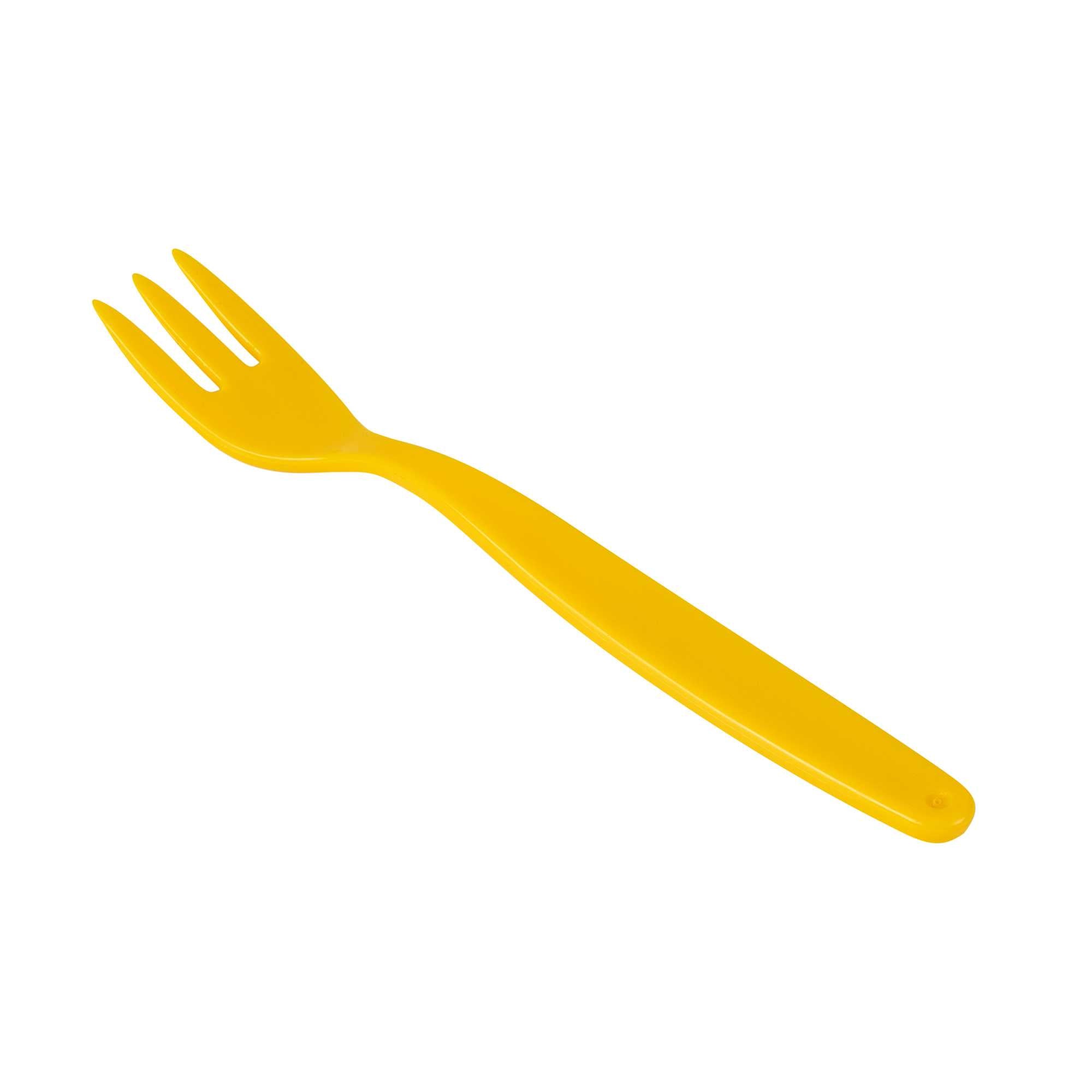 RW Kids Yellow Plastic Fork - 6 3/4" - 10 count box