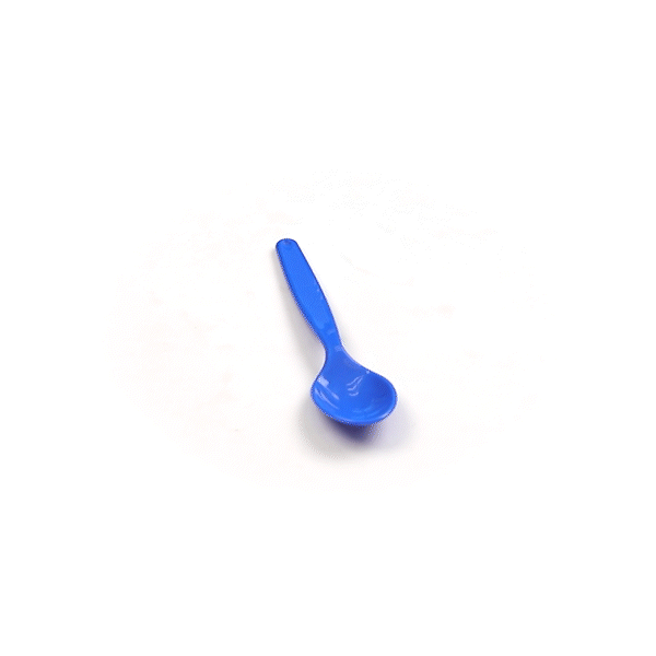 RW Kids Blue Plastic Spoon - 6 3/4" x 1 1/4" - 10 count box