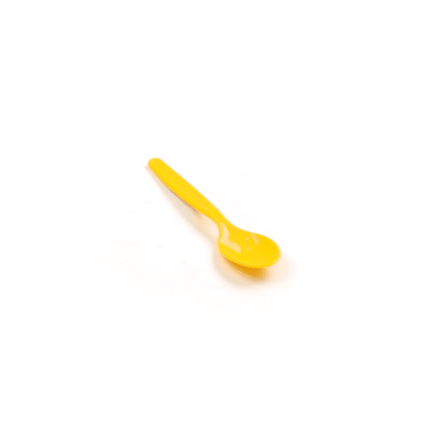 RW Kids Yellow Plastic Spoon - 6 3/4" x 1 1/4" - 10 count box