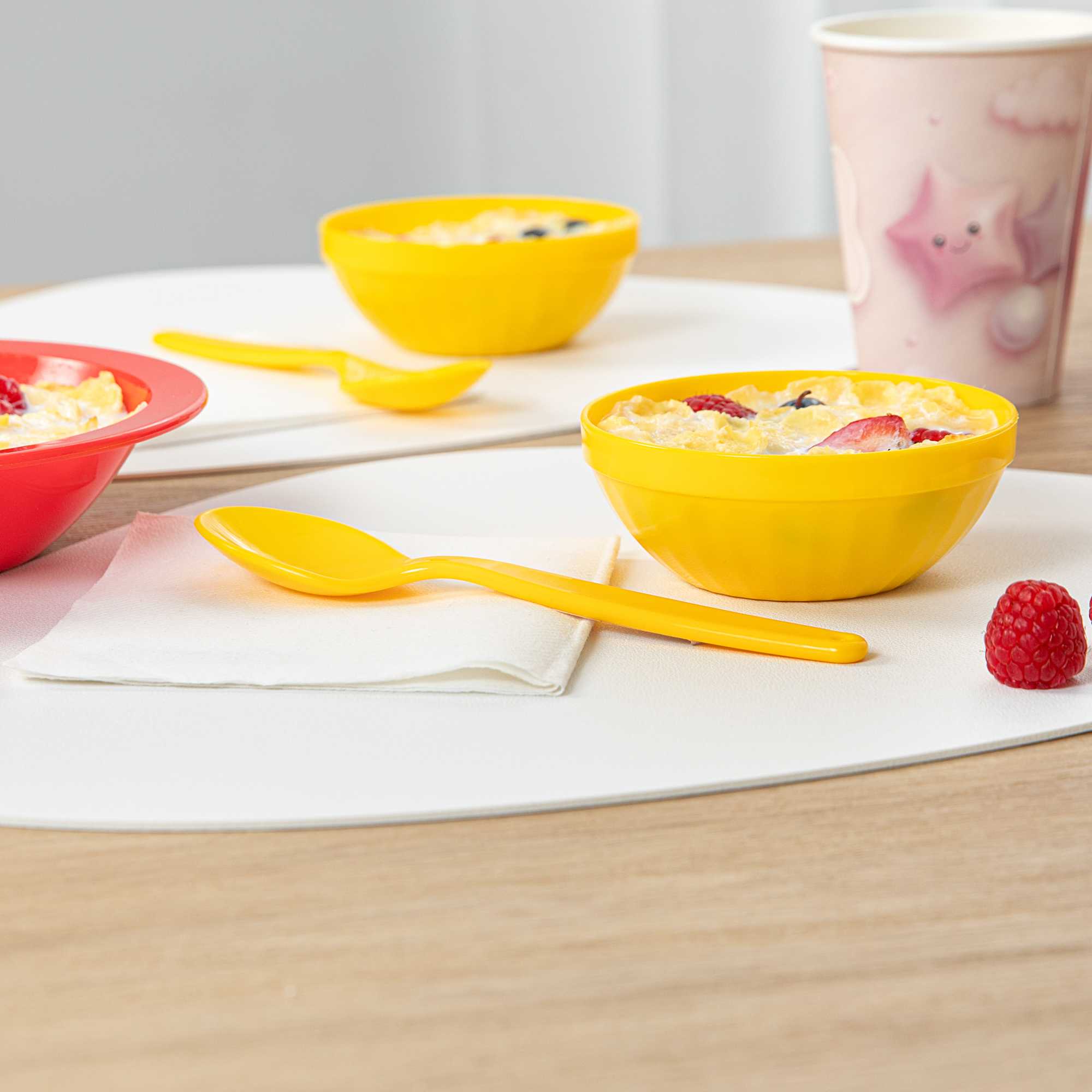 RW Kids Yellow Plastic Spoon - 6 3/4" x 1 1/4" - 10 count box