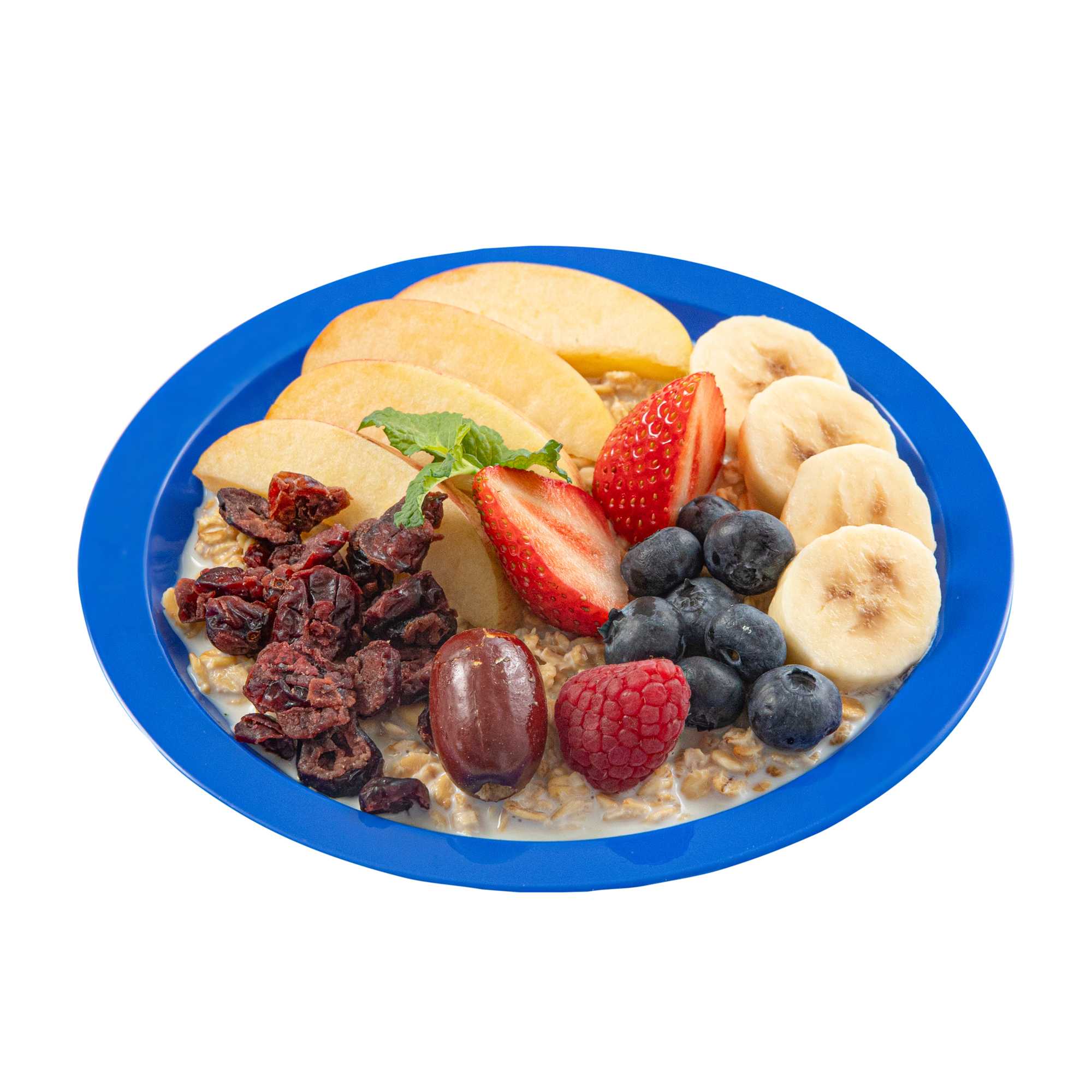 RW Kids Round Blue Plastic Plate - 6 3/4" x 6 3/4" - 10 count box