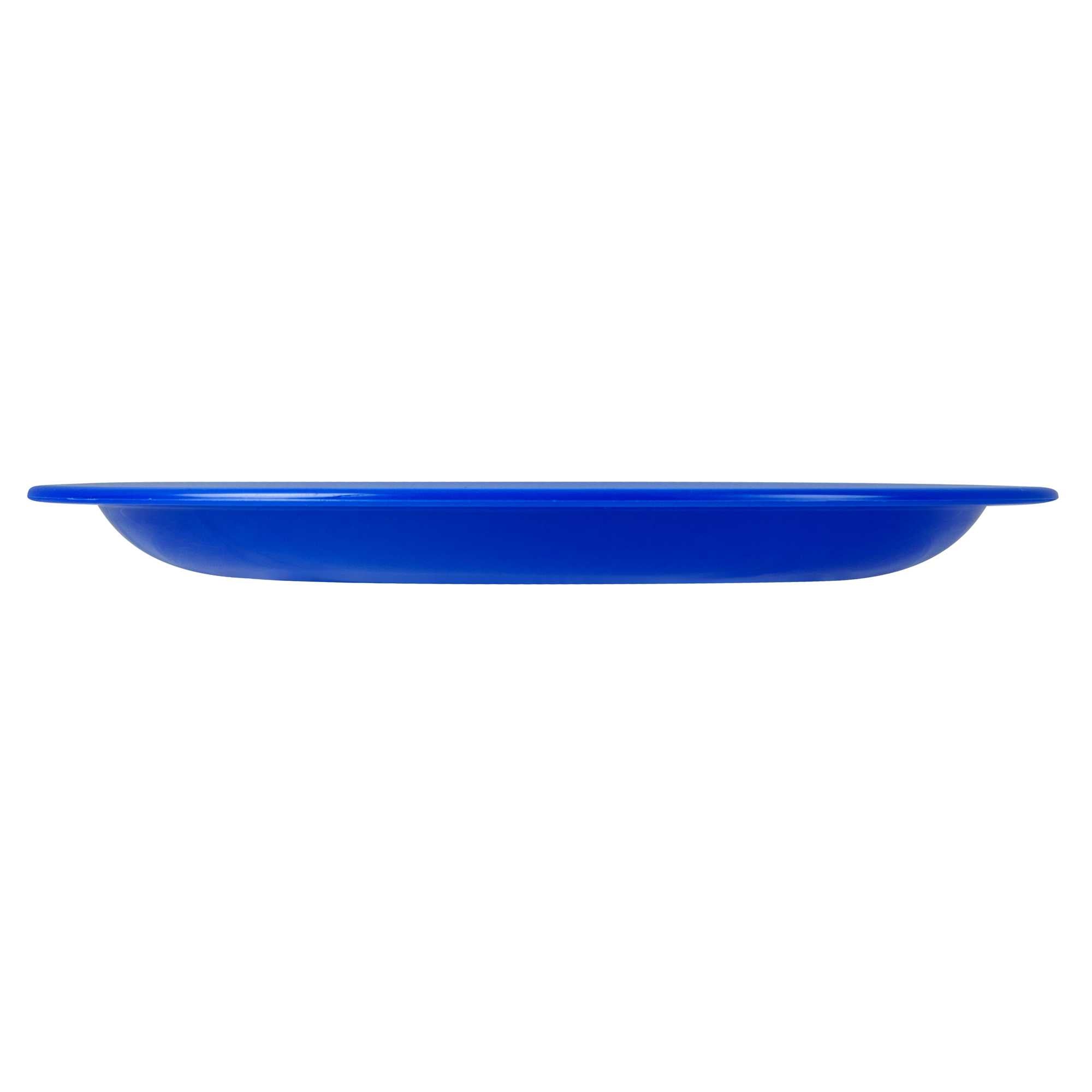 RW Kids Round Blue Plastic Plate - 6 3/4" x 6 3/4" - 10 count box
