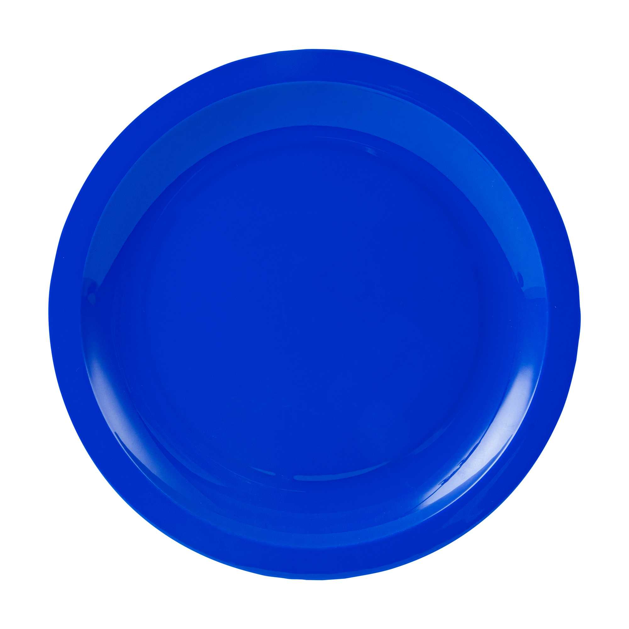 RW Kids Round Blue Plastic Plate - 9" x 9" - 10 count box