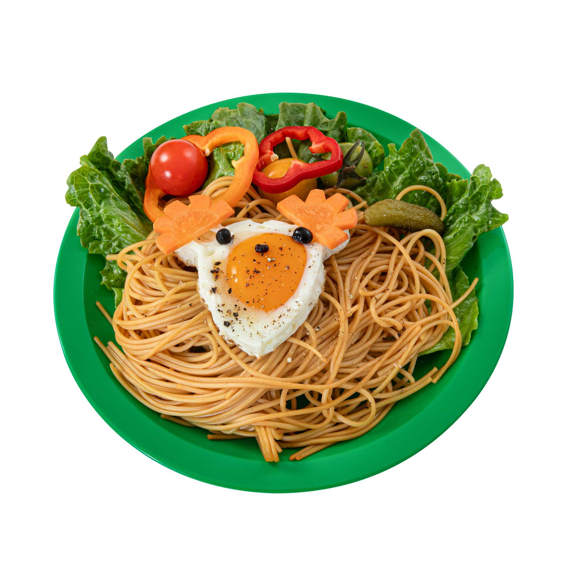 RW Kids Round Green Plastic Plate - 9" x 9" - 10 count box