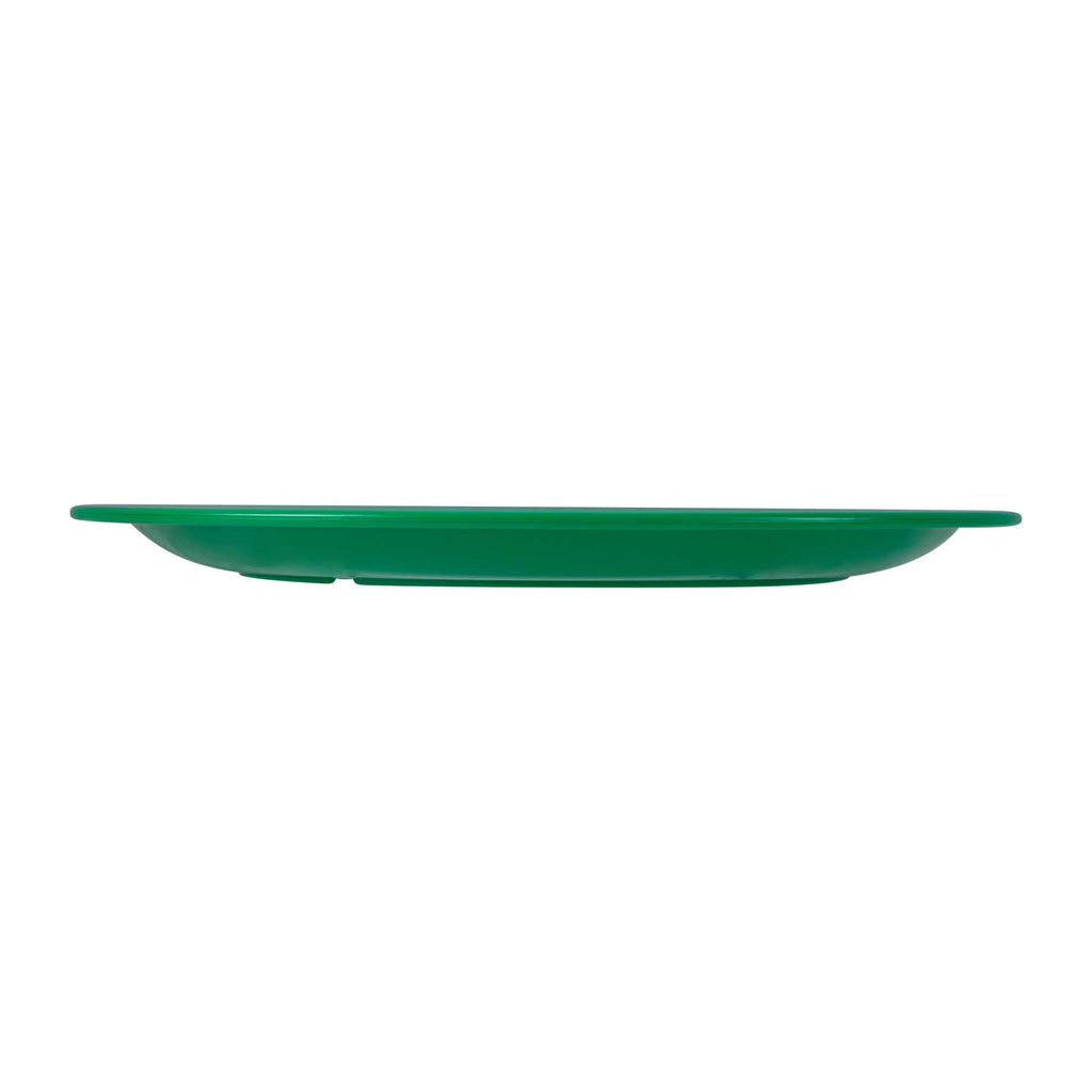 RW Kids Round Green Plastic Plate - 9" x 9" - 10 count box