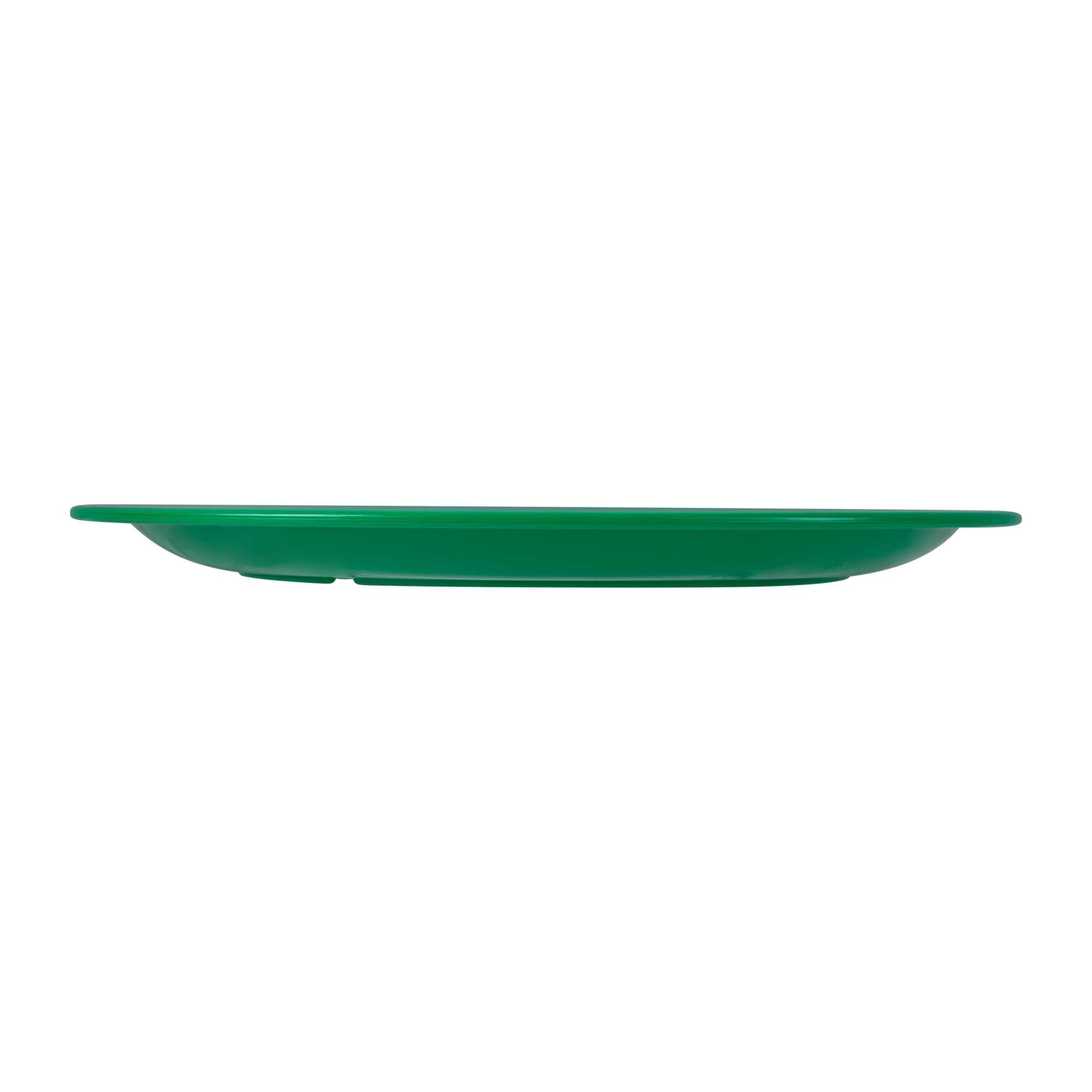 RW Kids Round Green Plastic Plate - 9" x 9" - 10 count box
