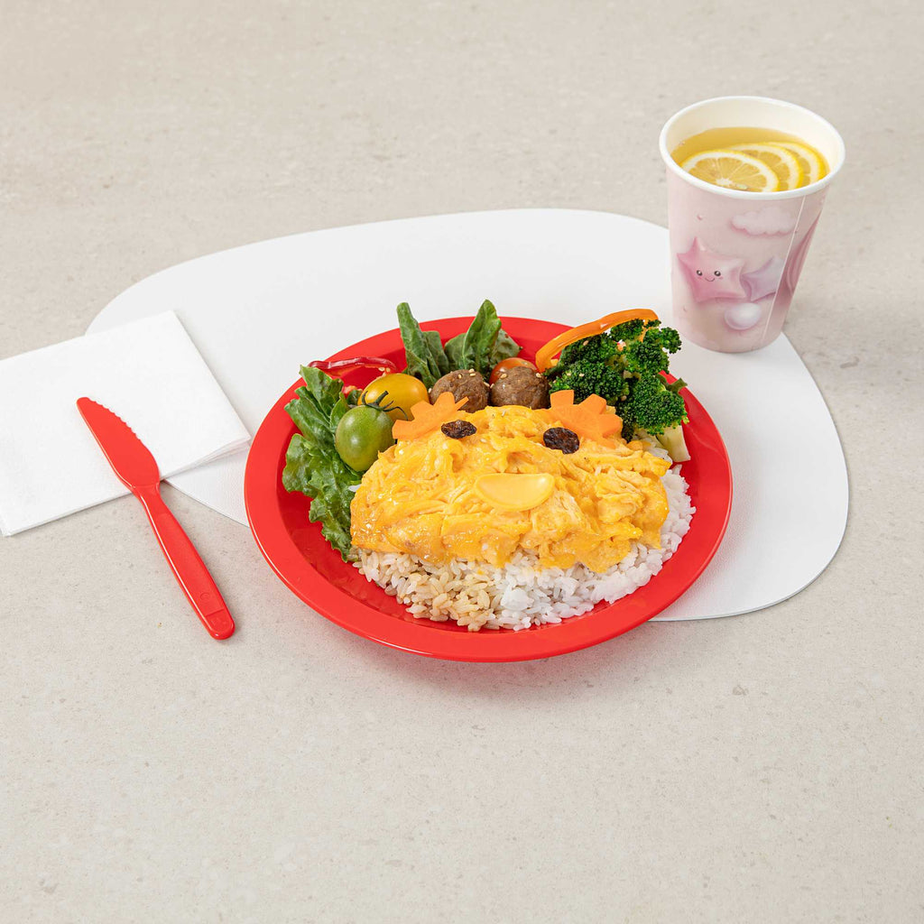 RW Kids Round Red Plastic Plate - 9" x 9" - 10 count box