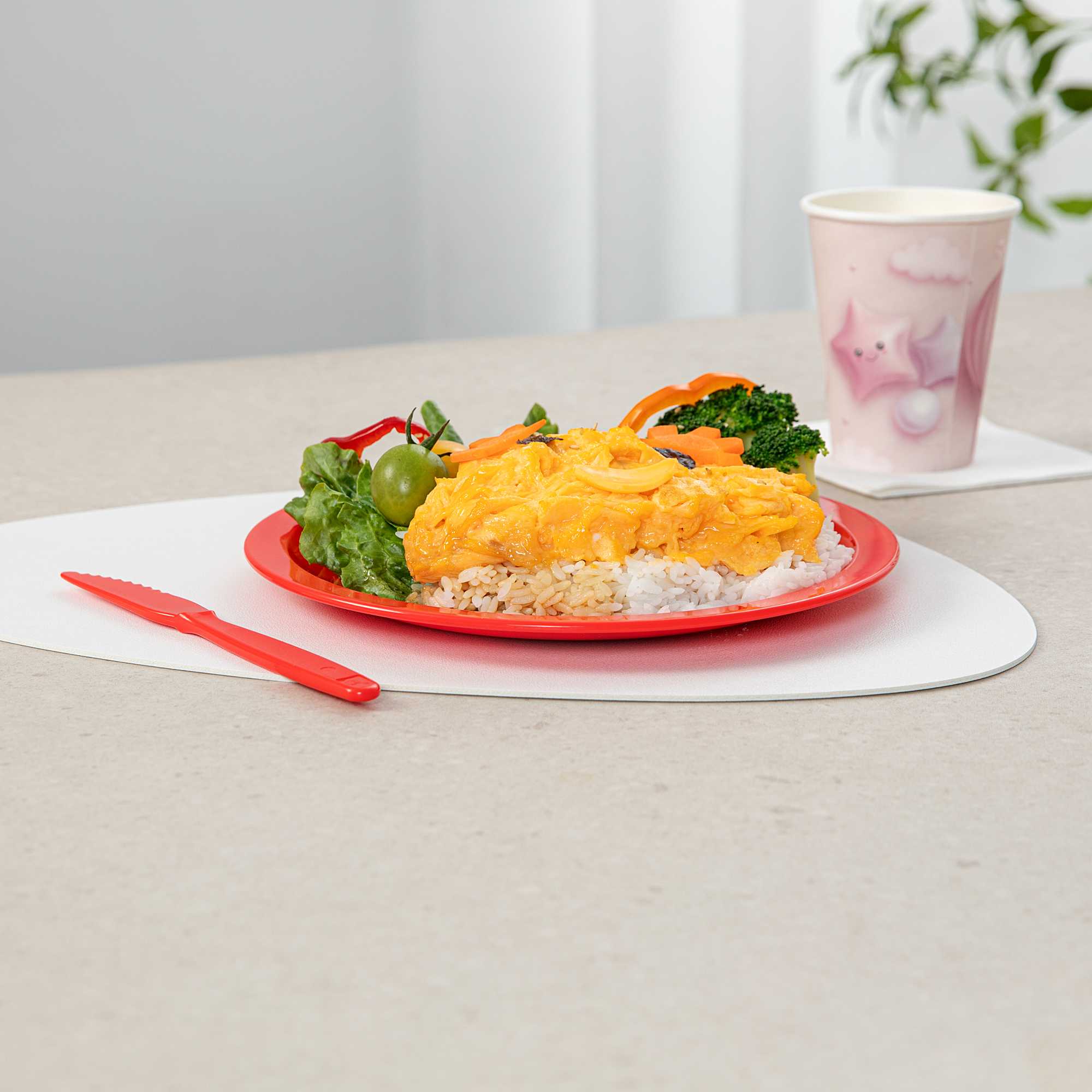 RW Kids Round Red Plastic Plate - 9" x 9" - 10 count box