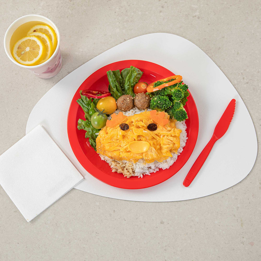 RW Kids Round Red Plastic Plate - 9" x 9" - 10 count box