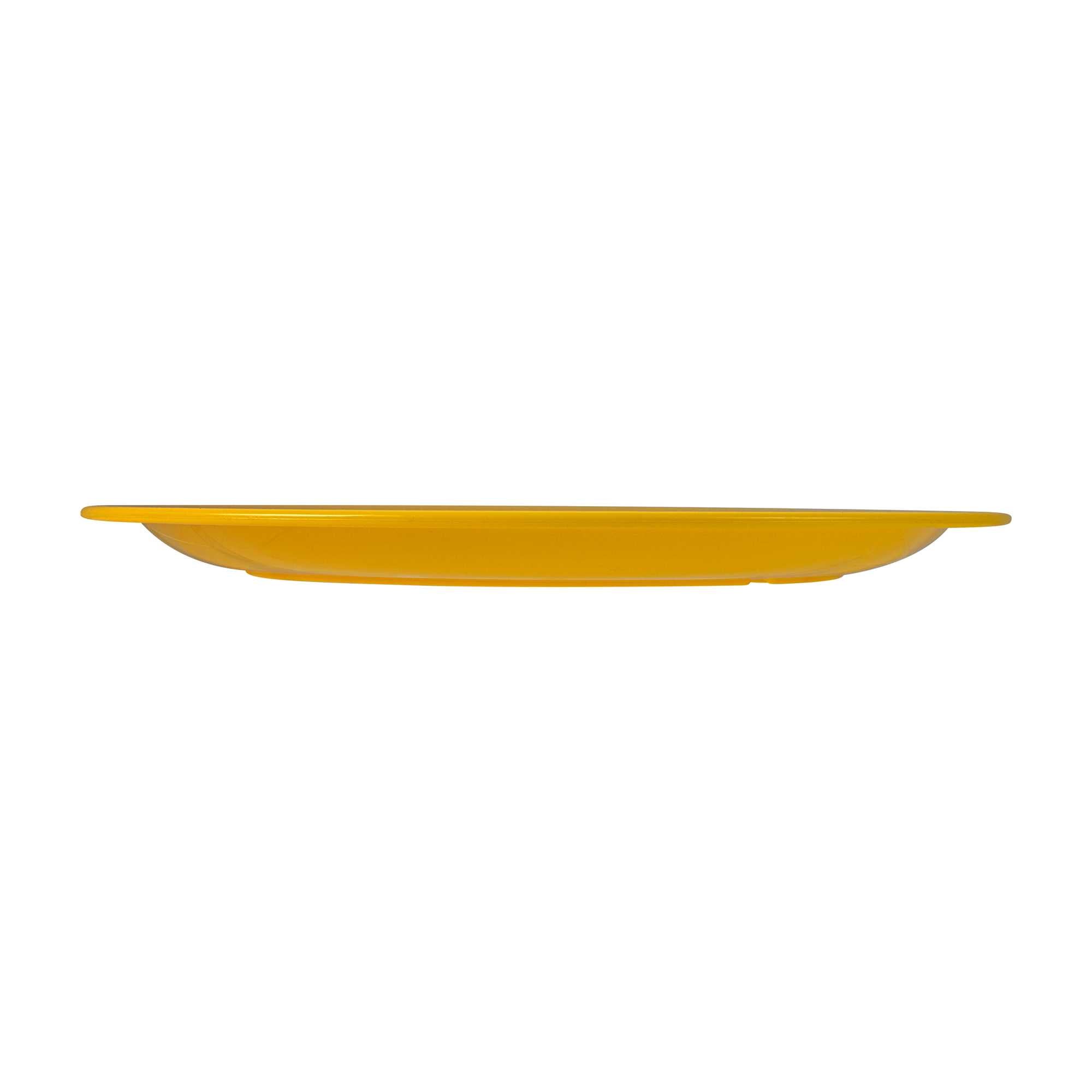 RW Kids Round Yellow Plastic Plate - 9" x 9" - 10 count box