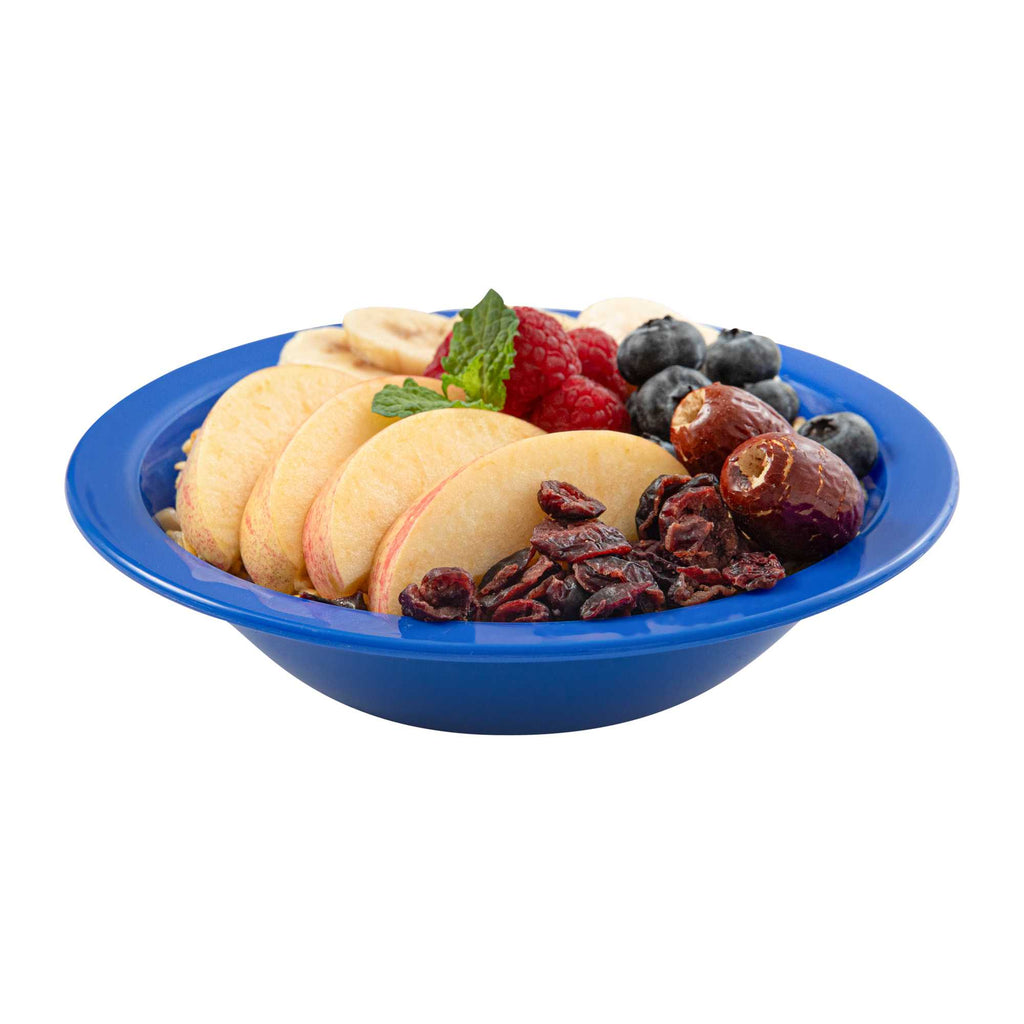RW Kids 14 oz Round Blue Plastic Bowl - 6 3/4" x 6 3/4" x 4 1/4" - 10 count box