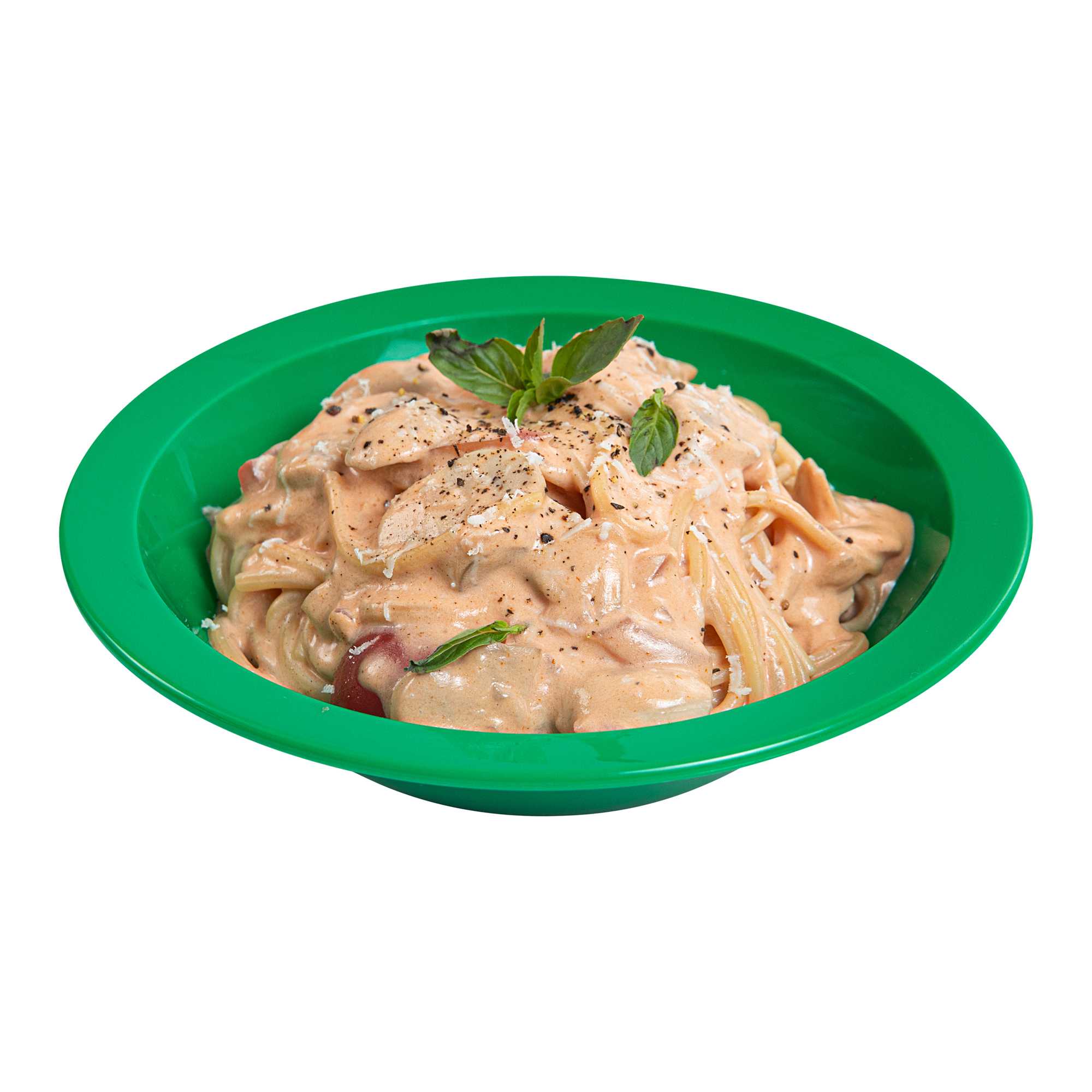 RW Kids 14 oz Round Green Plastic Bowl - 6 3/4" x 6 3/4" x 4 1/4" - 10 count box