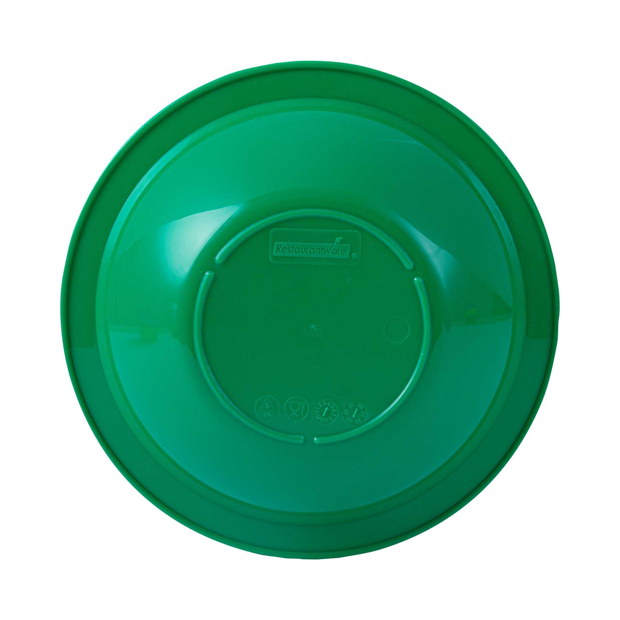 RW Kids 14 oz Round Green Plastic Bowl - 6 3/4" x 6 3/4" x 4 1/4" - 10 count box