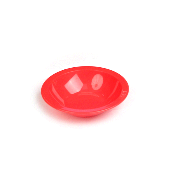 RW Kids 14 oz Round Red Plastic Bowl - 6 3/4" x 6 3/4" x 4 1/4" - 10 count box