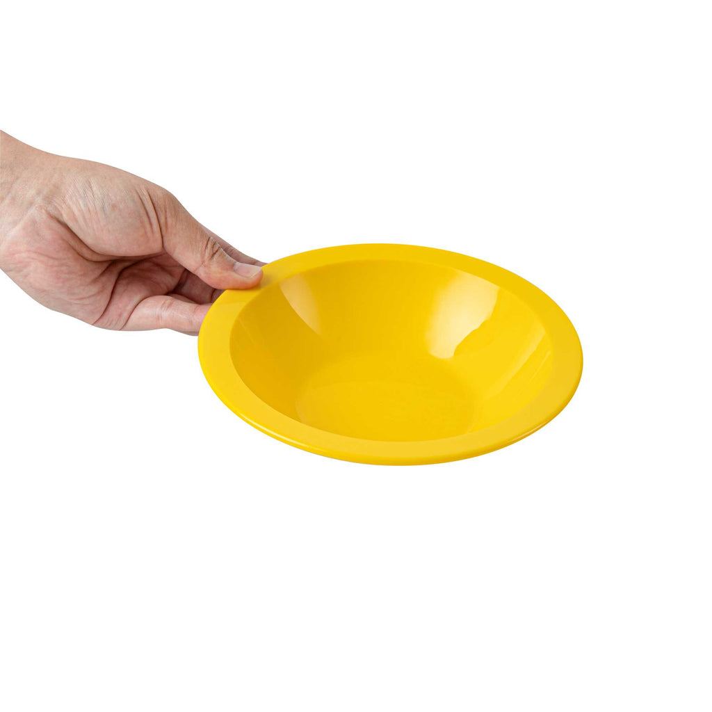 RW Kids 14 oz Round Yellow Plastic Bowl - 6 3/4" x 6 3/4" x 4 1/4" - 10 count box