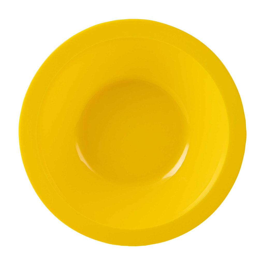 RW Kids 14 oz Round Yellow Plastic Bowl - 6 3/4" x 6 3/4" x 4 1/4" - 10 count box