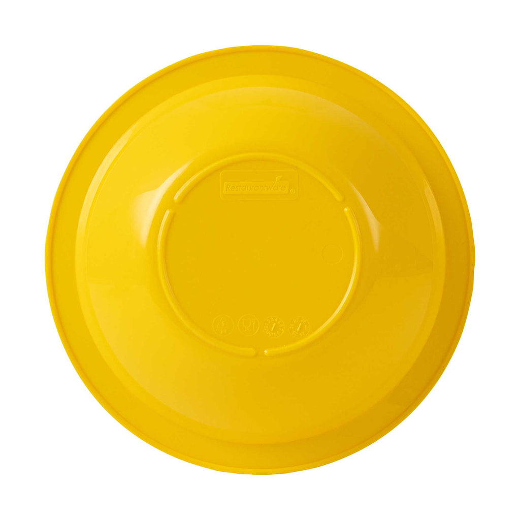RW Kids 14 oz Round Yellow Plastic Bowl - 6 3/4" x 6 3/4" x 4 1/4" - 10 count box