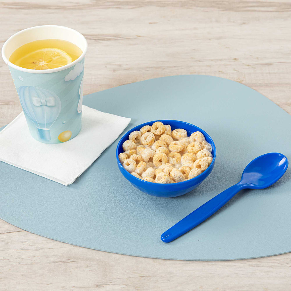 RW Kids 7 oz Round Blue Plastic Bowl - 4" x 4" x 7" - 10 count box