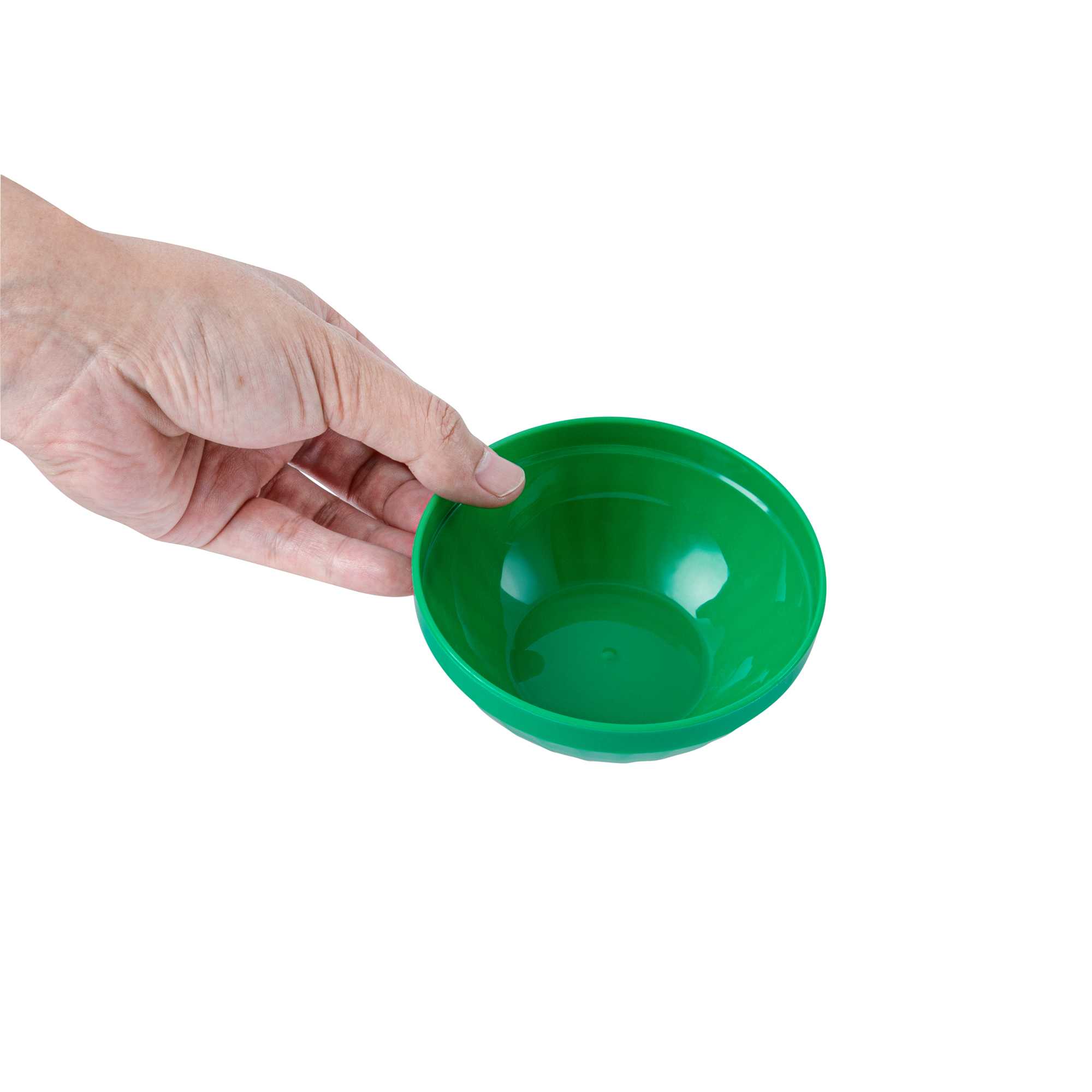 RW Kids 7 oz Round Green Plastic Bowl - 4" x 4" x 7" - 10 count box