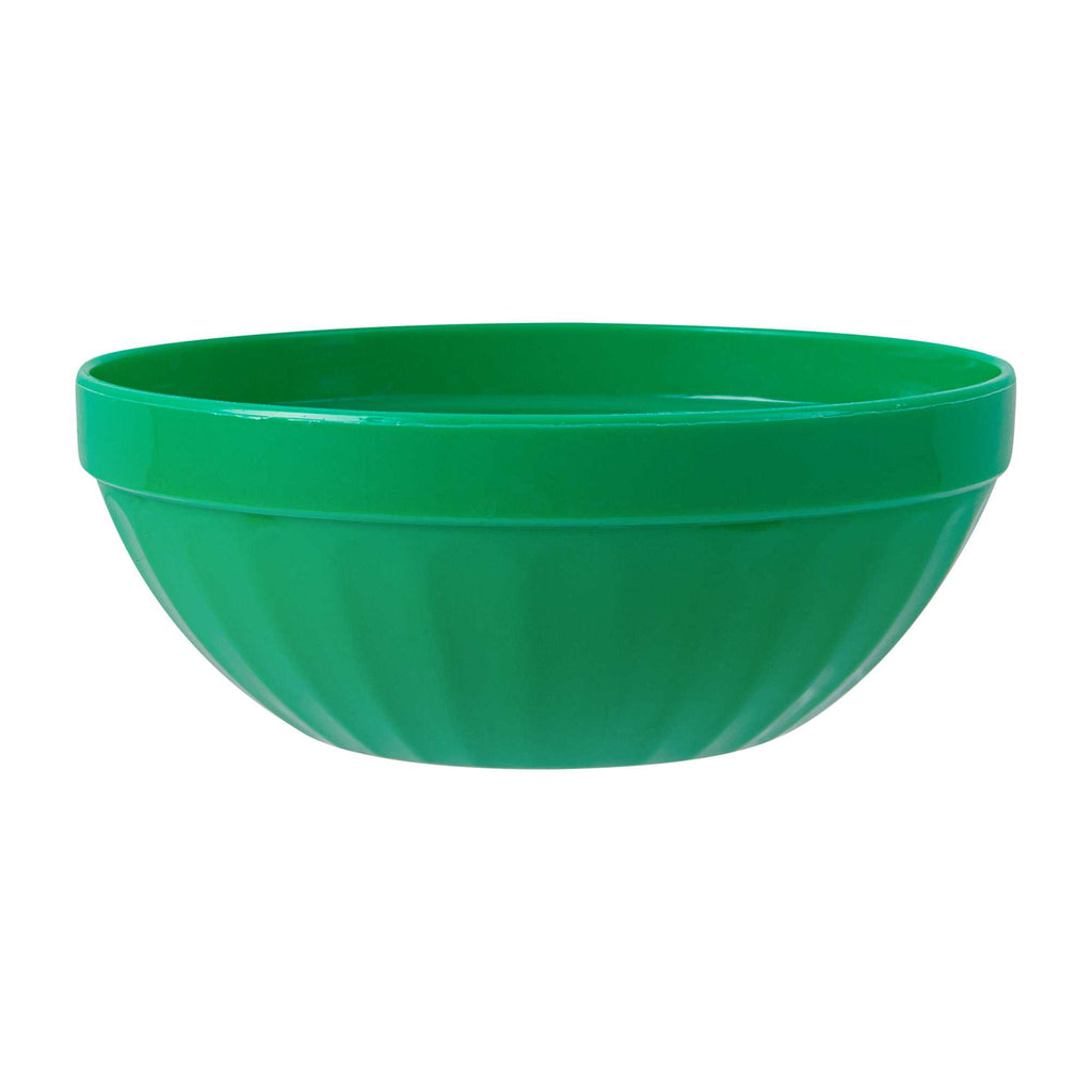 RW Kids 7 oz Round Green Plastic Bowl - 4" x 4" x 7" - 10 count box