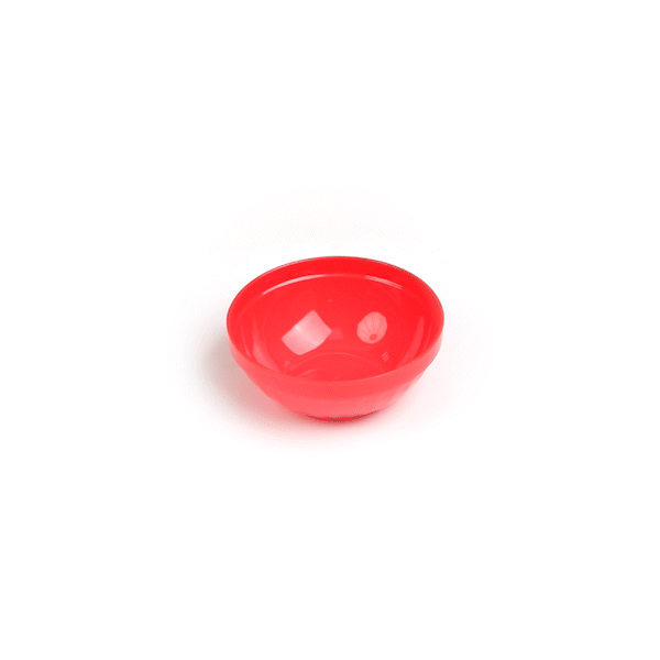 RW Kids 7 oz Round Red Plastic Bowl - 4" x 4" x 7" - 10 count box