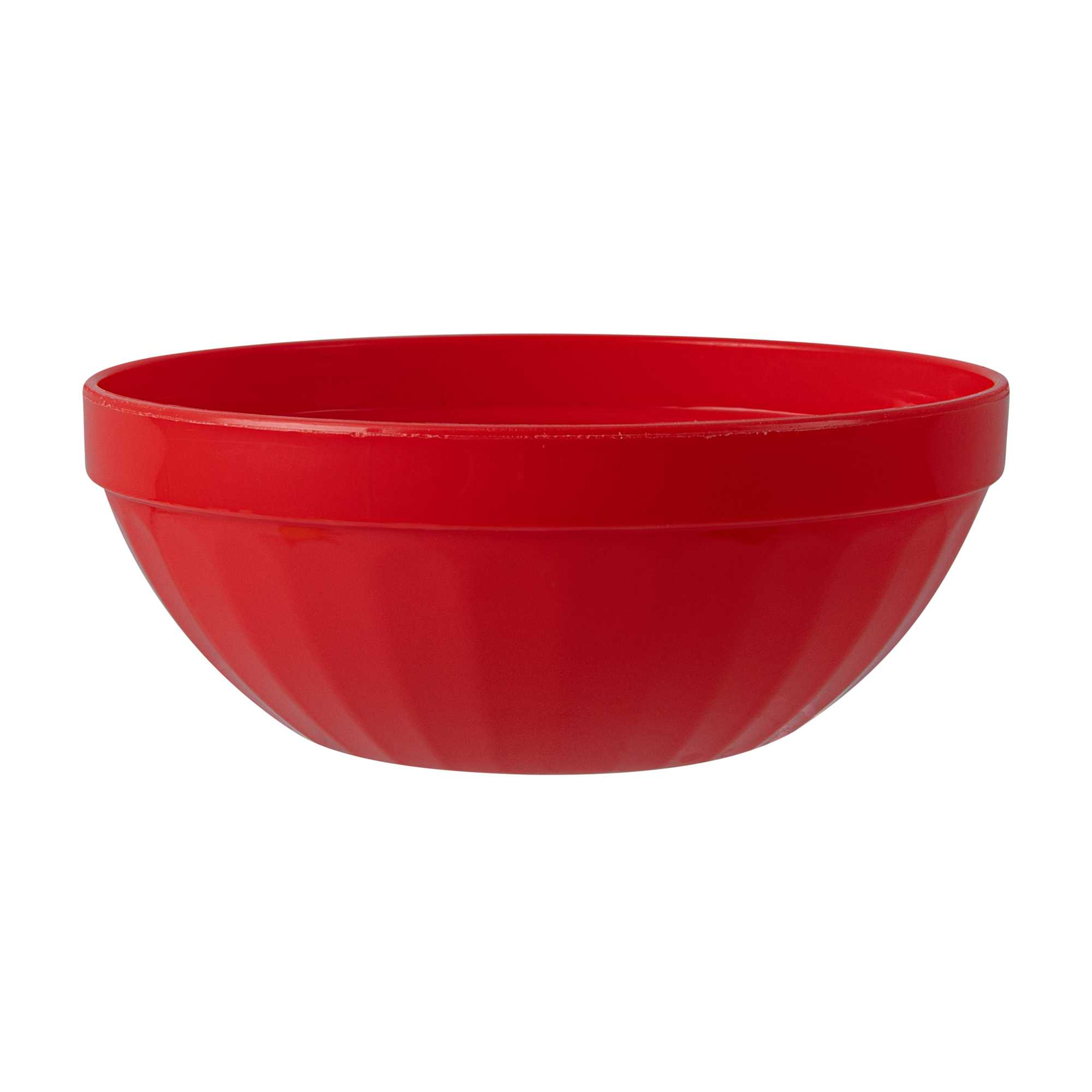 RW Kids 7 oz Round Red Plastic Bowl - 4" x 4" x 7" - 10 count box