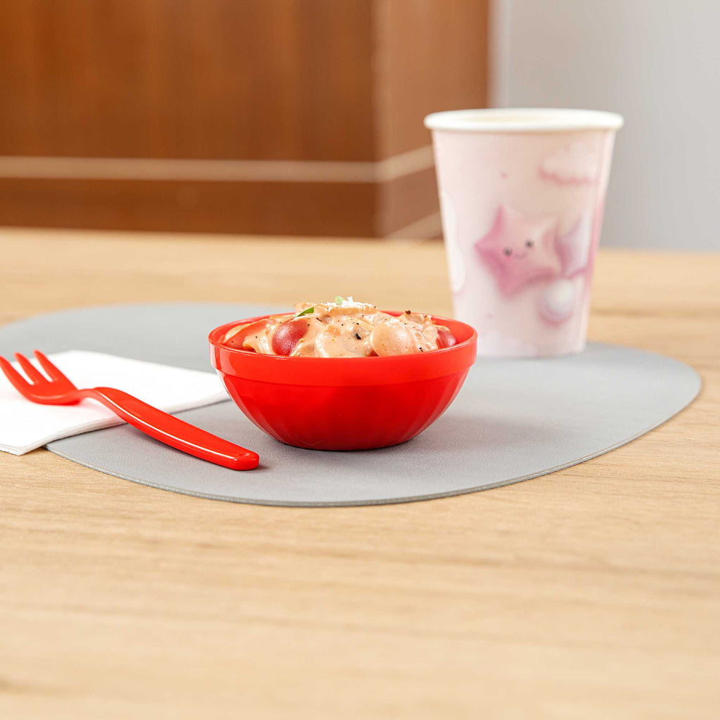 RW Kids 7 oz Round Red Plastic Bowl - 4" x 4" x 7" - 10 count box