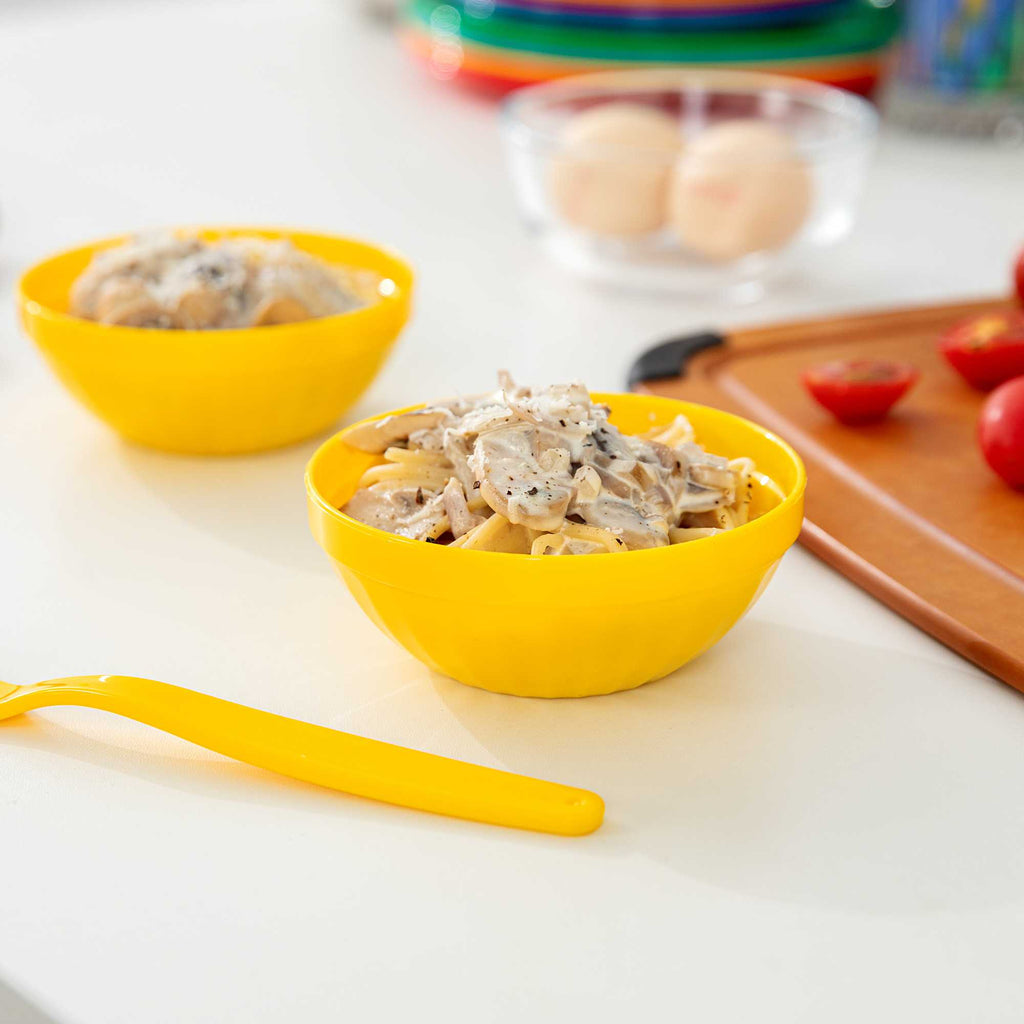 RW Kids 7 oz Round Yellow Plastic Bowl - 4" x 4" x 7" - 10 count box