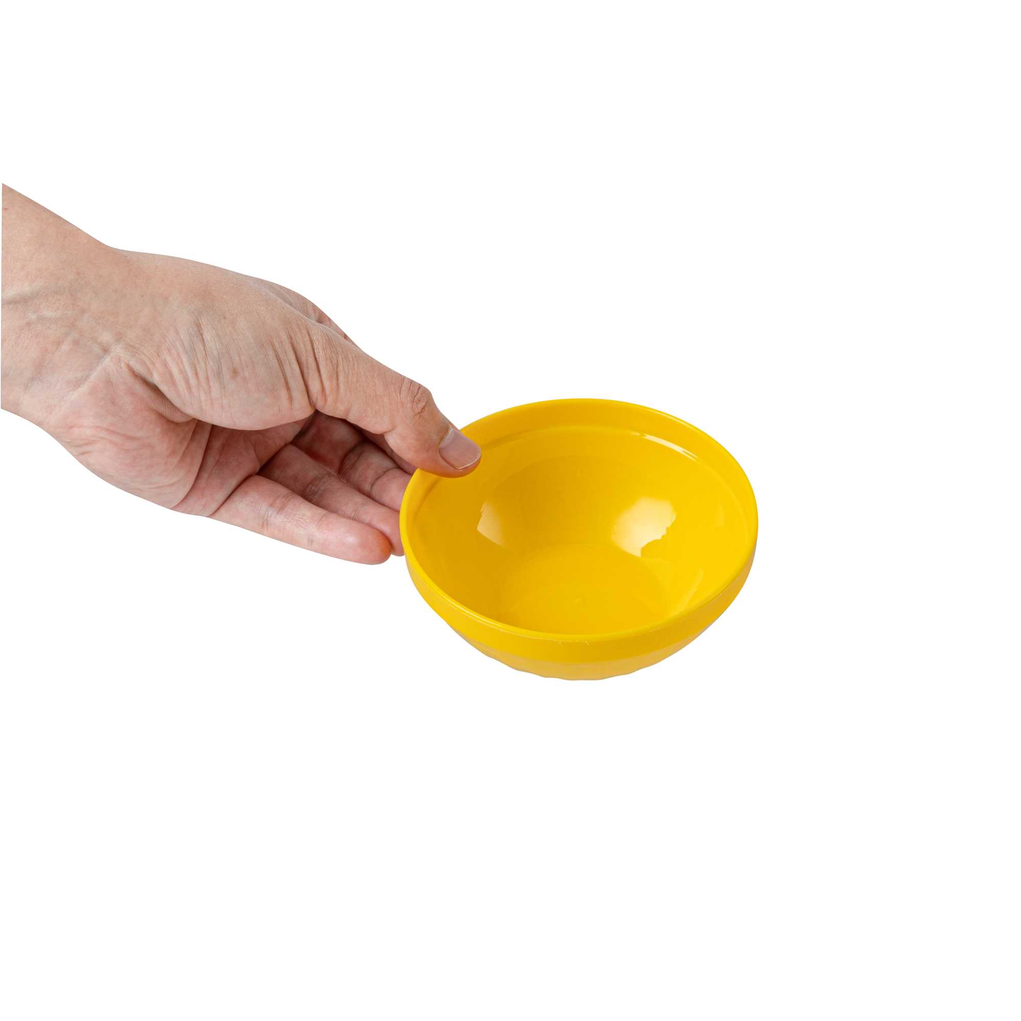 RW Kids 7 oz Round Yellow Plastic Bowl - 4" x 4" x 7" - 10 count box