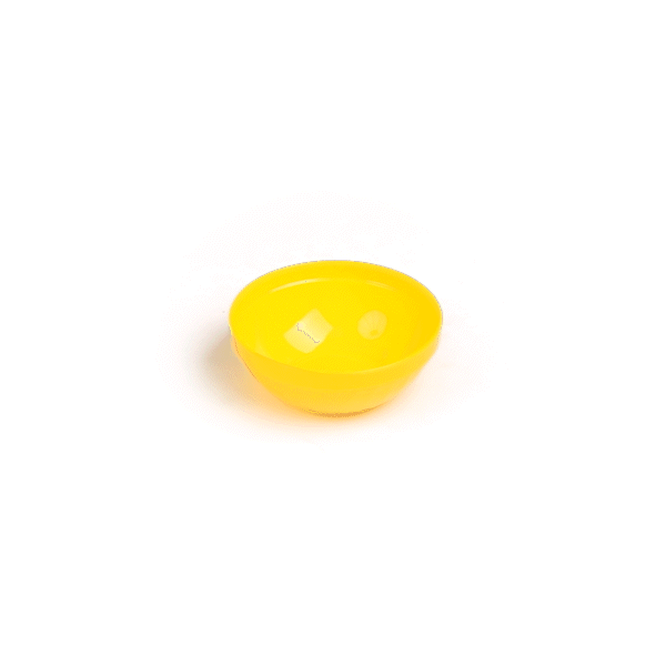 RW Kids 7 oz Round Yellow Plastic Bowl - 4" x 4" x 7" - 10 count box