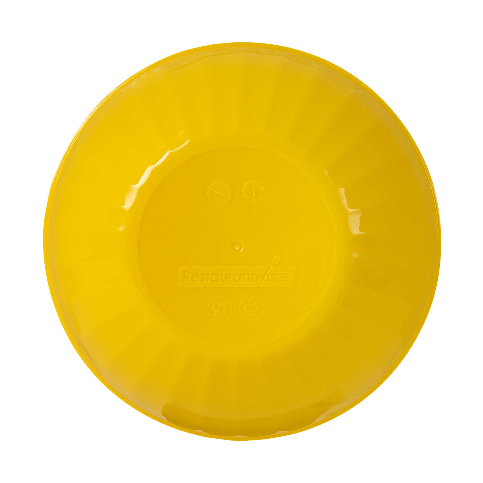 RW Kids 7 oz Round Yellow Plastic Bowl - 4" x 4" x 7" - 10 count box