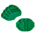 RW Kids Green Plastic Lunch Tray - 4 Compartments - 14 3/4" x 11" x 1" - 10 count box