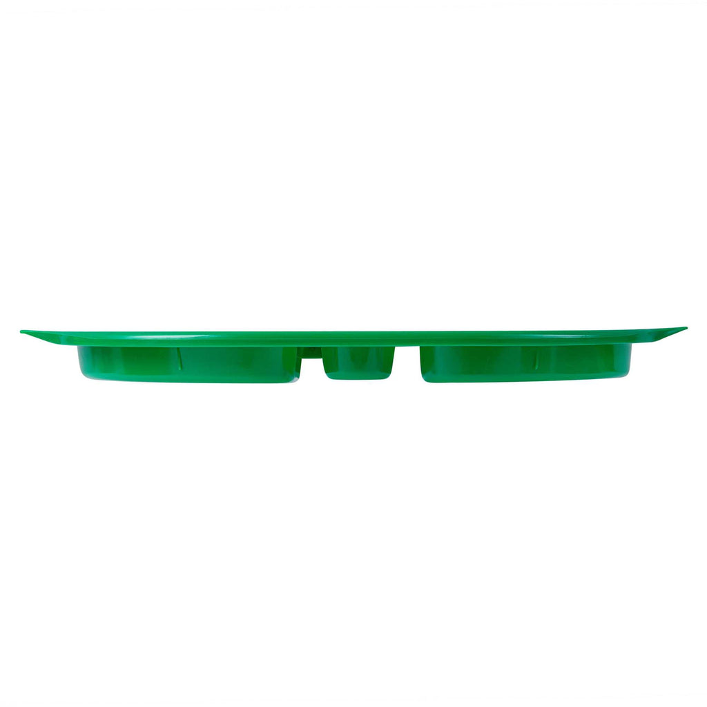 RW Kids Green Plastic Lunch Tray - 4 Compartments - 14 3/4" x 11" x 1" - 10 count box