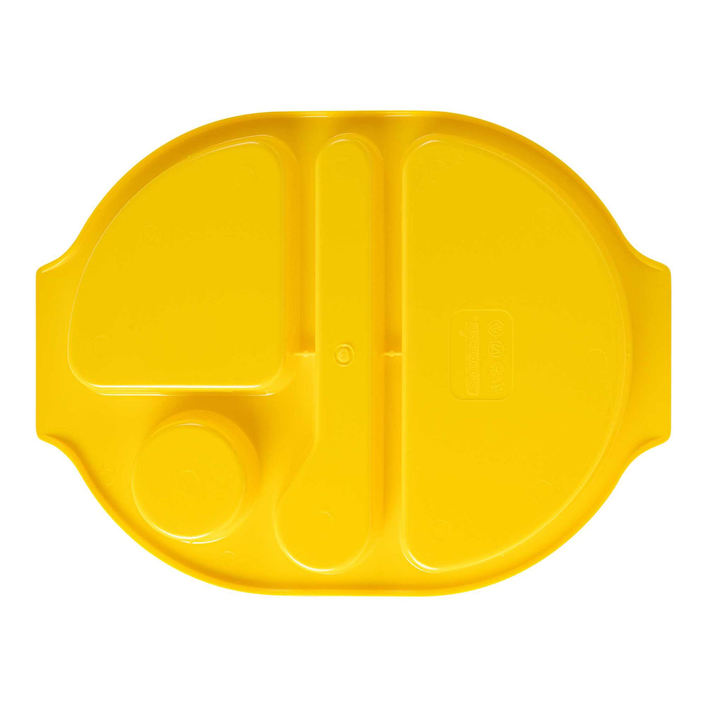 RW Kids Yellow Plastic Lunch Tray - 4 Compartments - 14 3/4" x 11" x 1" - 10 count box
