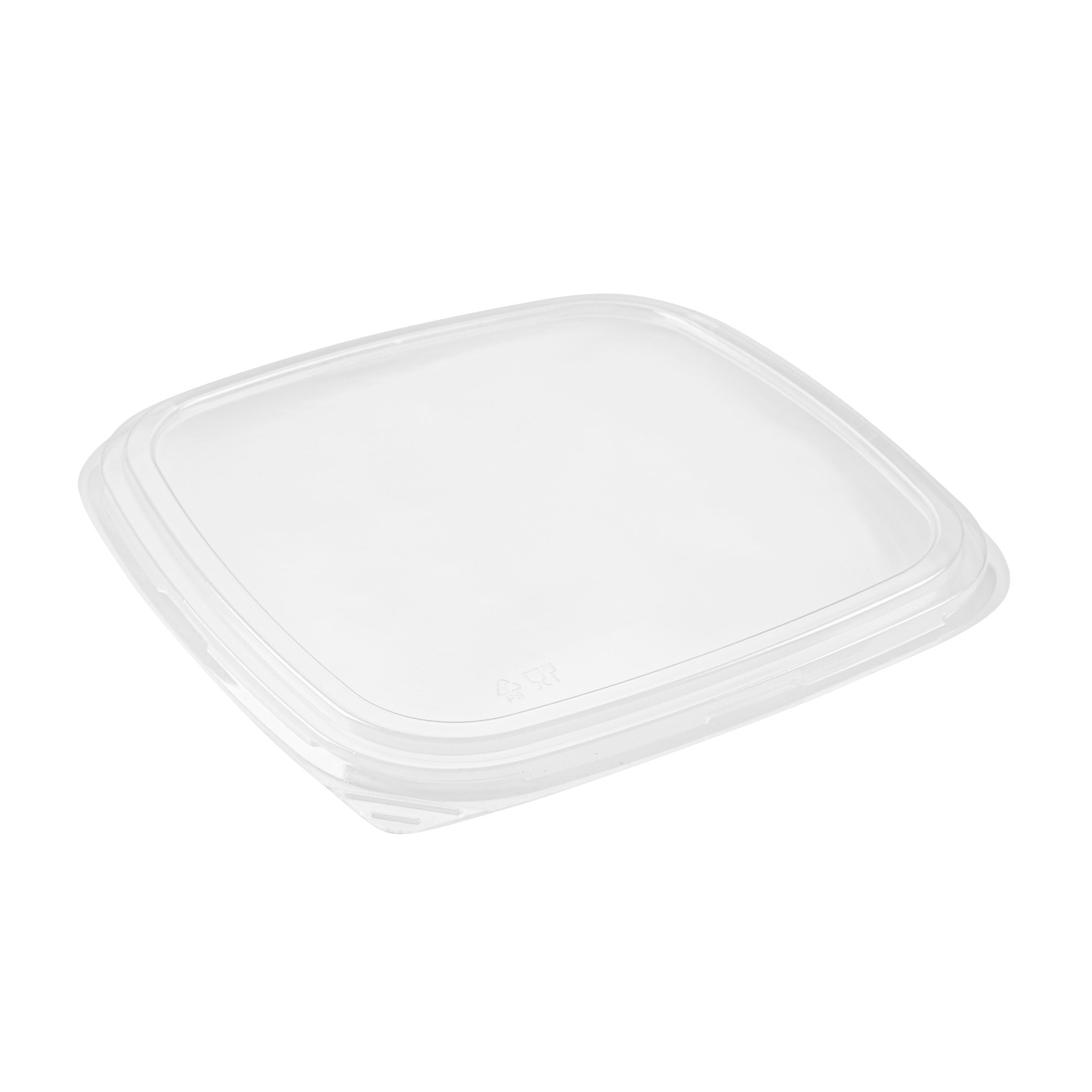 Roku Square Black Plastic Take Out Sushi Tray - with Clear Lid - 12 1/2" x 12 1/2" x 1 3/4" - 50 count box