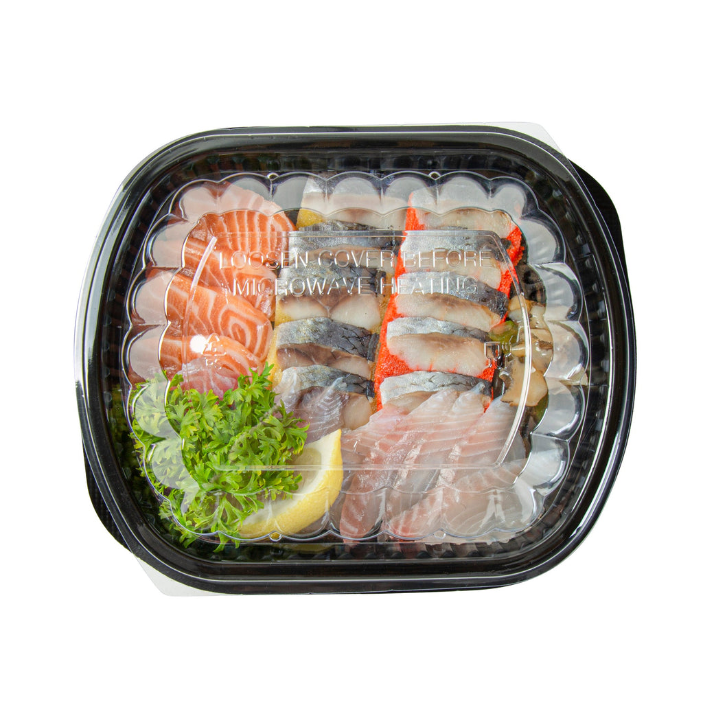 Chef 101 24 oz Rectangle Black Plastic Food Container - with Clear Lid, Microwavable - 7 3/4" x 6 1/4" x 2 1/4" - 100 count box