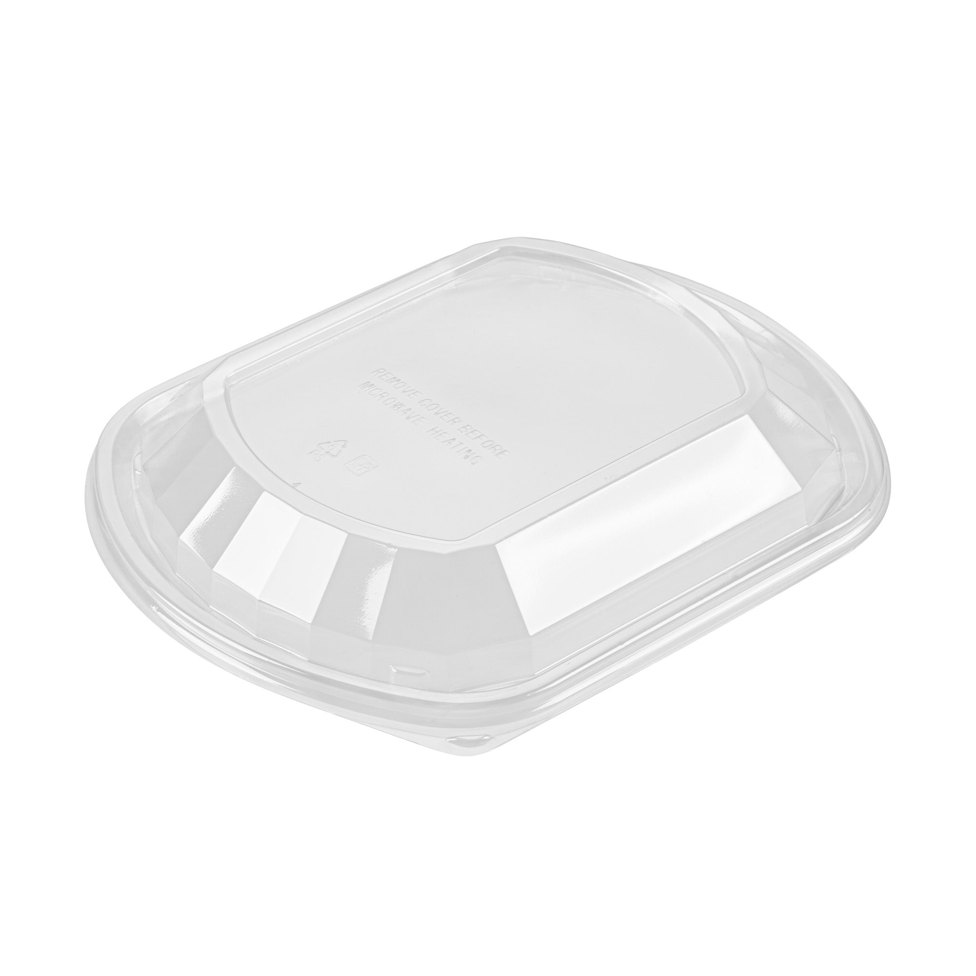 Chef 101 36 oz Rectangle Black Plastic Food Container - with Clear Lid, Microwavable - 9 1/4" x 7 3/4" x 2 3/4" - 100 count box
