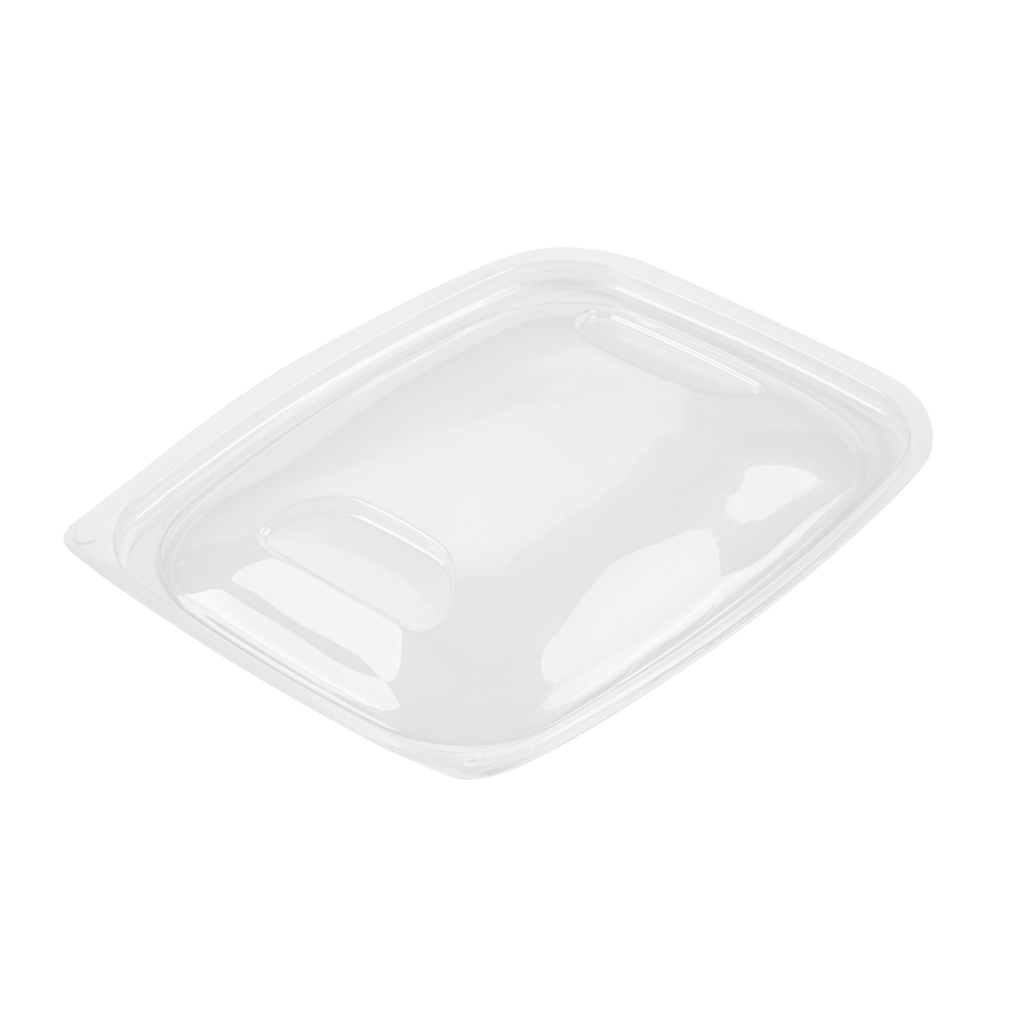 Chef 101 36 oz Rectangle Black Plastic Food Container - with Clear Lid, Microwavable, 2 Compartments - 8 3/4" x 7" x 2 1/4" - 100 count box