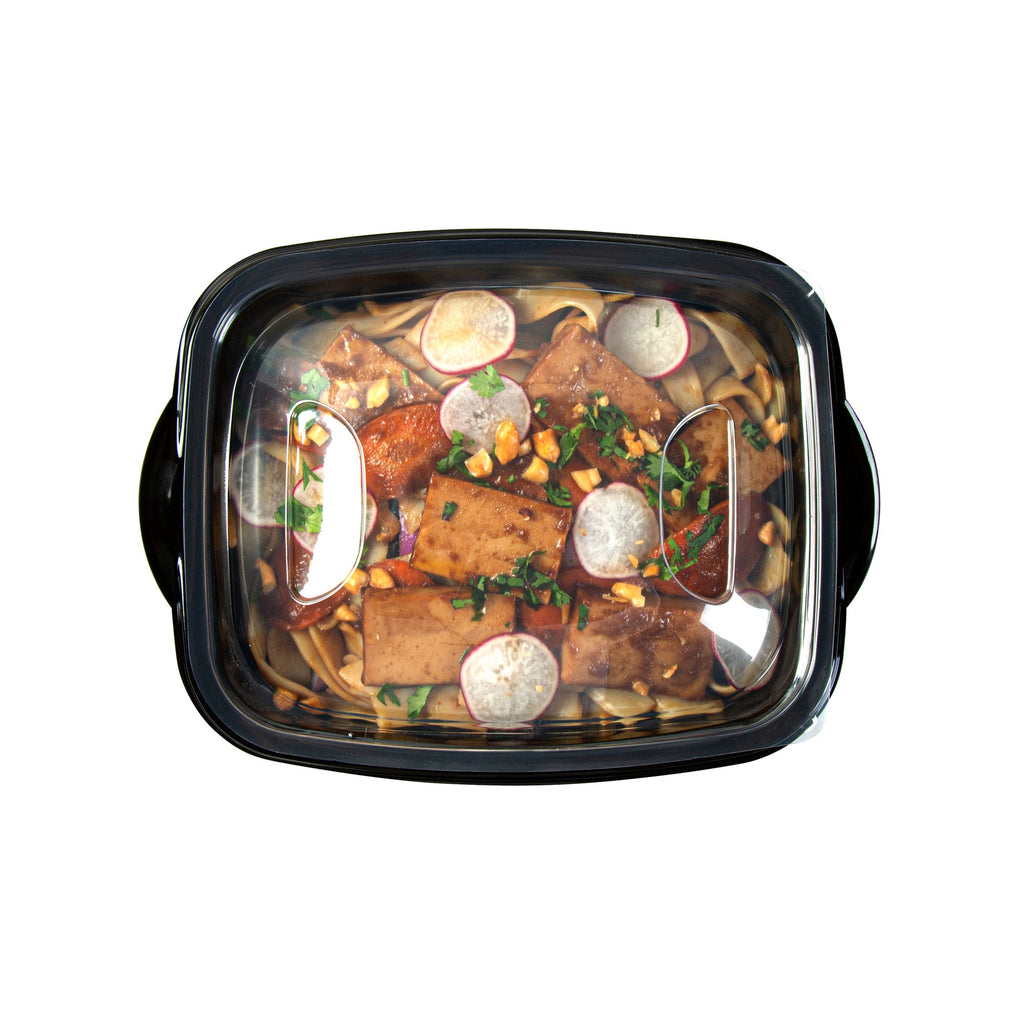 Chef 101 36 oz Rectangle Black Plastic Food Container - with Clear Lid, Microwavable - 8 3/4" x 7" x 2 1/4" - 50 count box