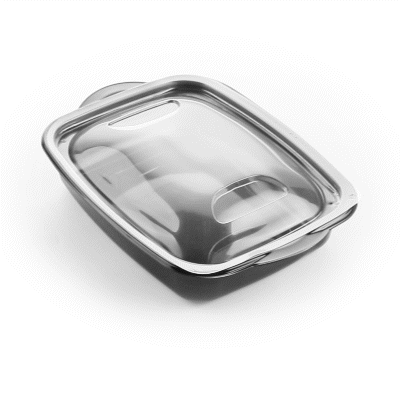 Chef 101 36 oz Rectangle Black Plastic Food Container - with Clear Lid, Microwavable - 8 3/4" x 7" x 2 1/4" - 100 count box