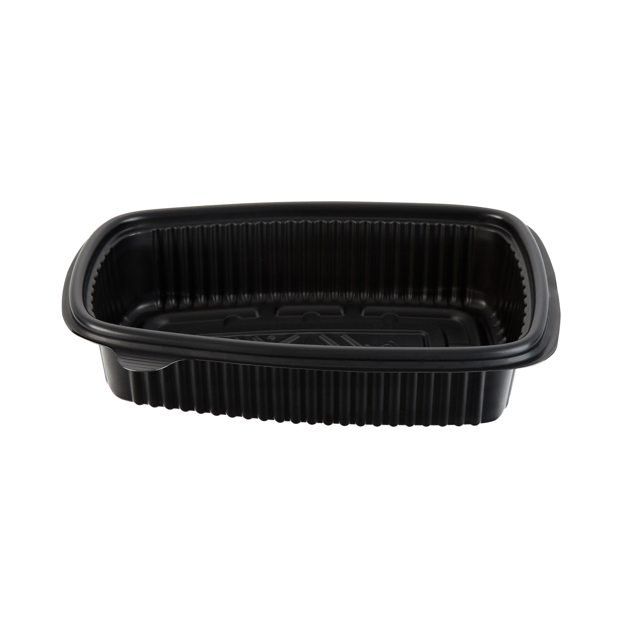 Chef 101 Black Plastic Chicken Roaster Container - with Clear Dome Lid, Microwavable - 10 1/4" x 7 1/4" x 4 3/4" - 100 count box