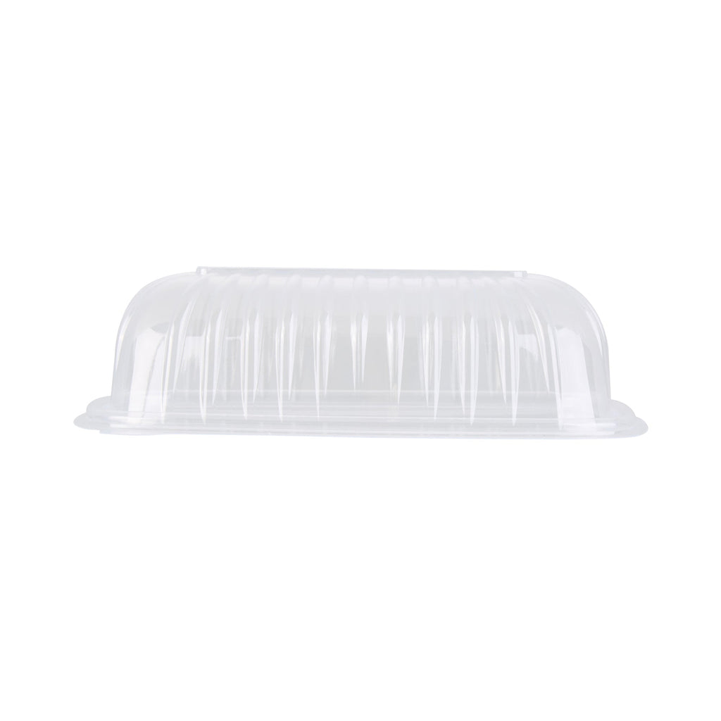 Chef 101 Black Plastic Chicken Roaster Container - with Clear Dome Lid, Microwavable - 10 1/4" x 7 1/4" x 4 3/4" - 100 count box