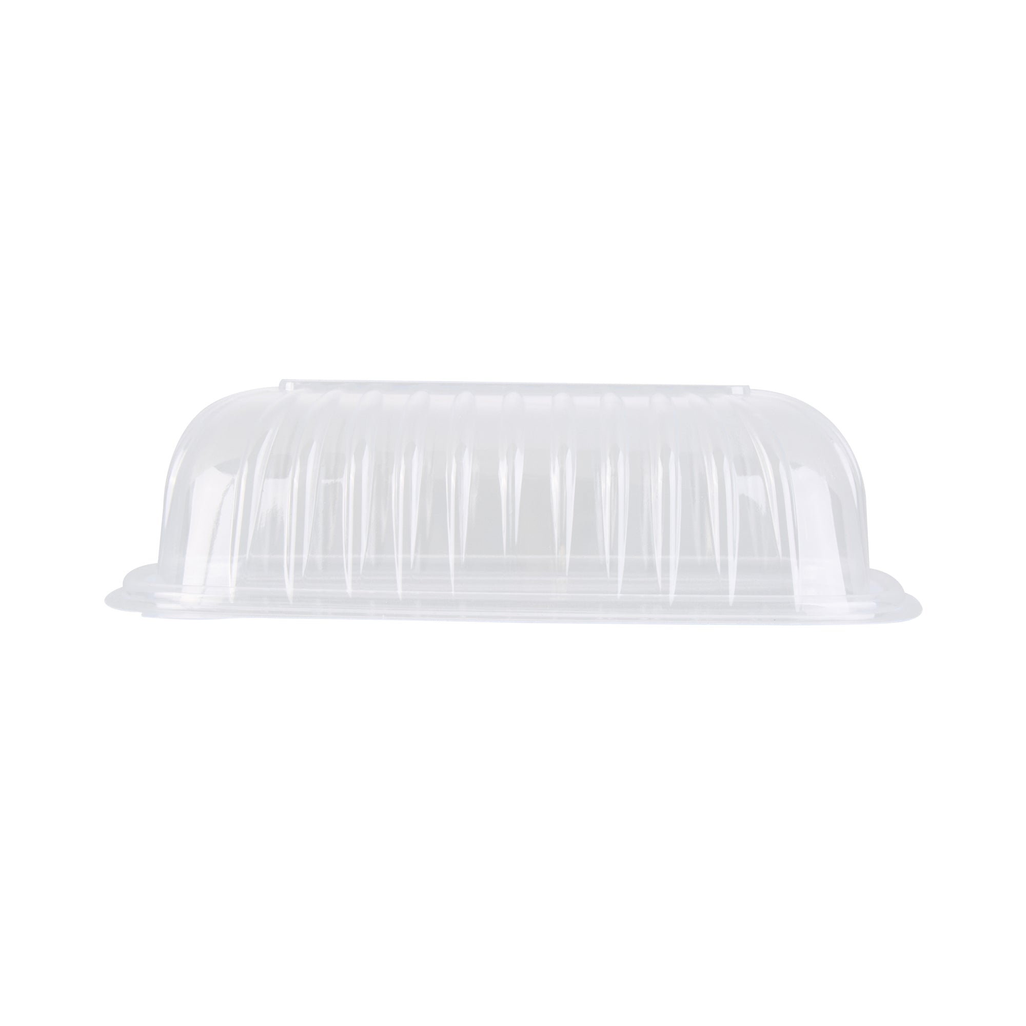 Chef 101 Black Plastic Chicken Roaster Container - with Clear Dome Lid, Microwavable - 10 1/4" x 7 1/4" x 4 3/4" - 100 count box