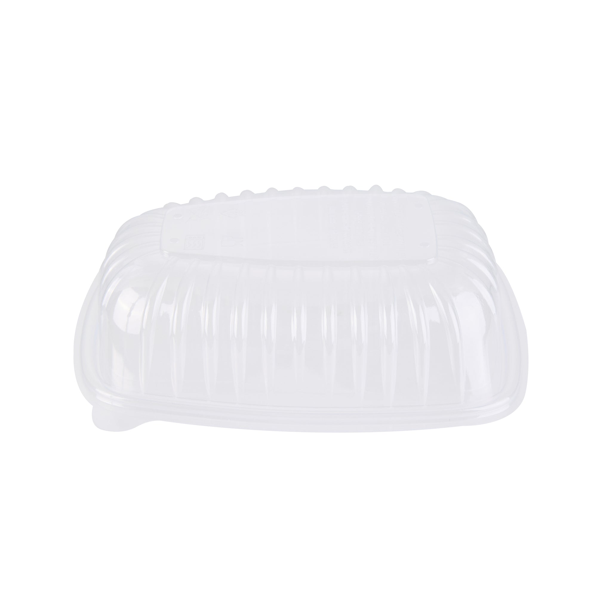 Chef 101 Black Plastic Chicken Roaster Container - with Clear Dome Lid, Microwavable - 10 1/4" x 7 1/4" x 4 3/4" - 100 count box