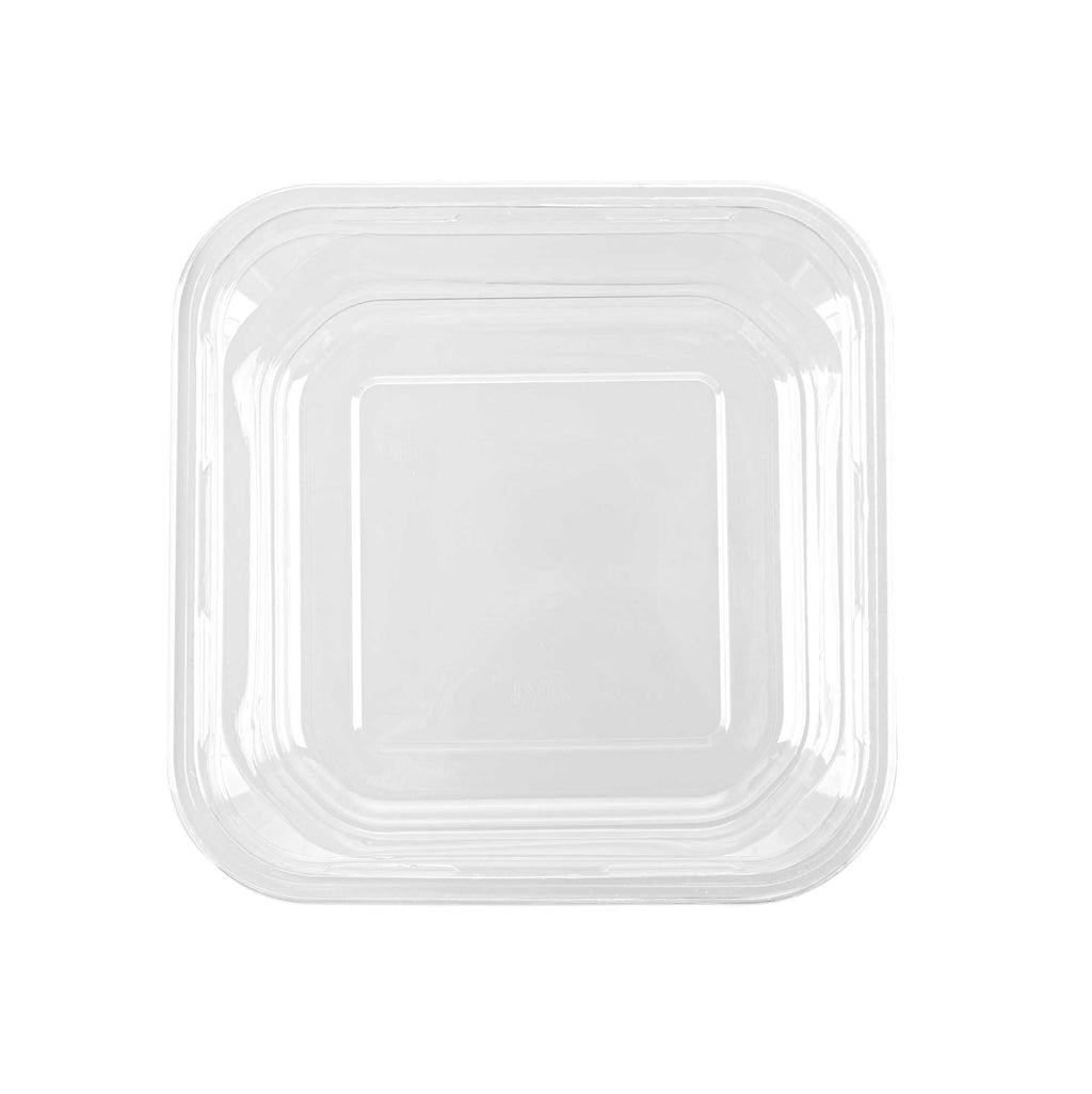 Thermo Tek 12 oz Square Clear Plastic Deli / Snack Container - 4 1/2" x 4 1/2" x 2" - 50 count box