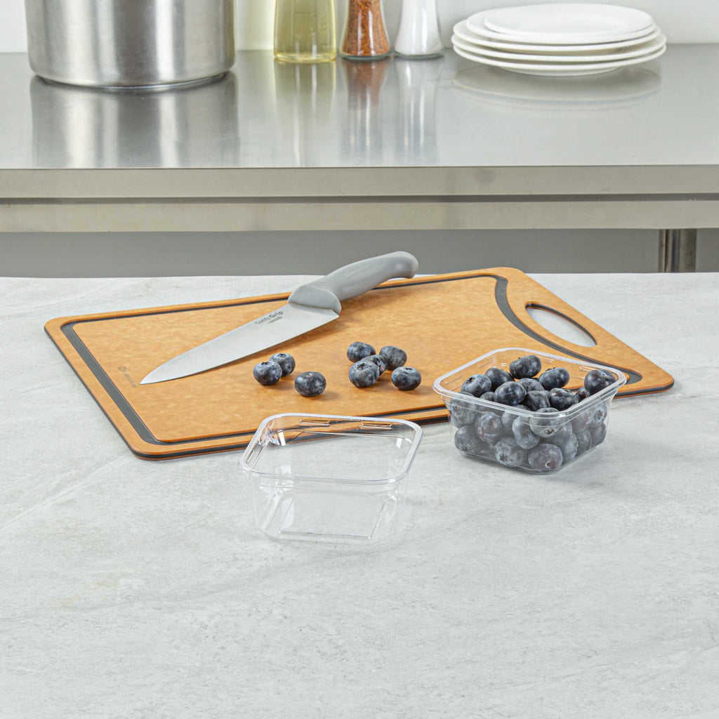 Thermo Tek 12 oz Square Clear Plastic Deli / Snack Container - 4 1/2" x 4 1/2" x 2" - 50 count box